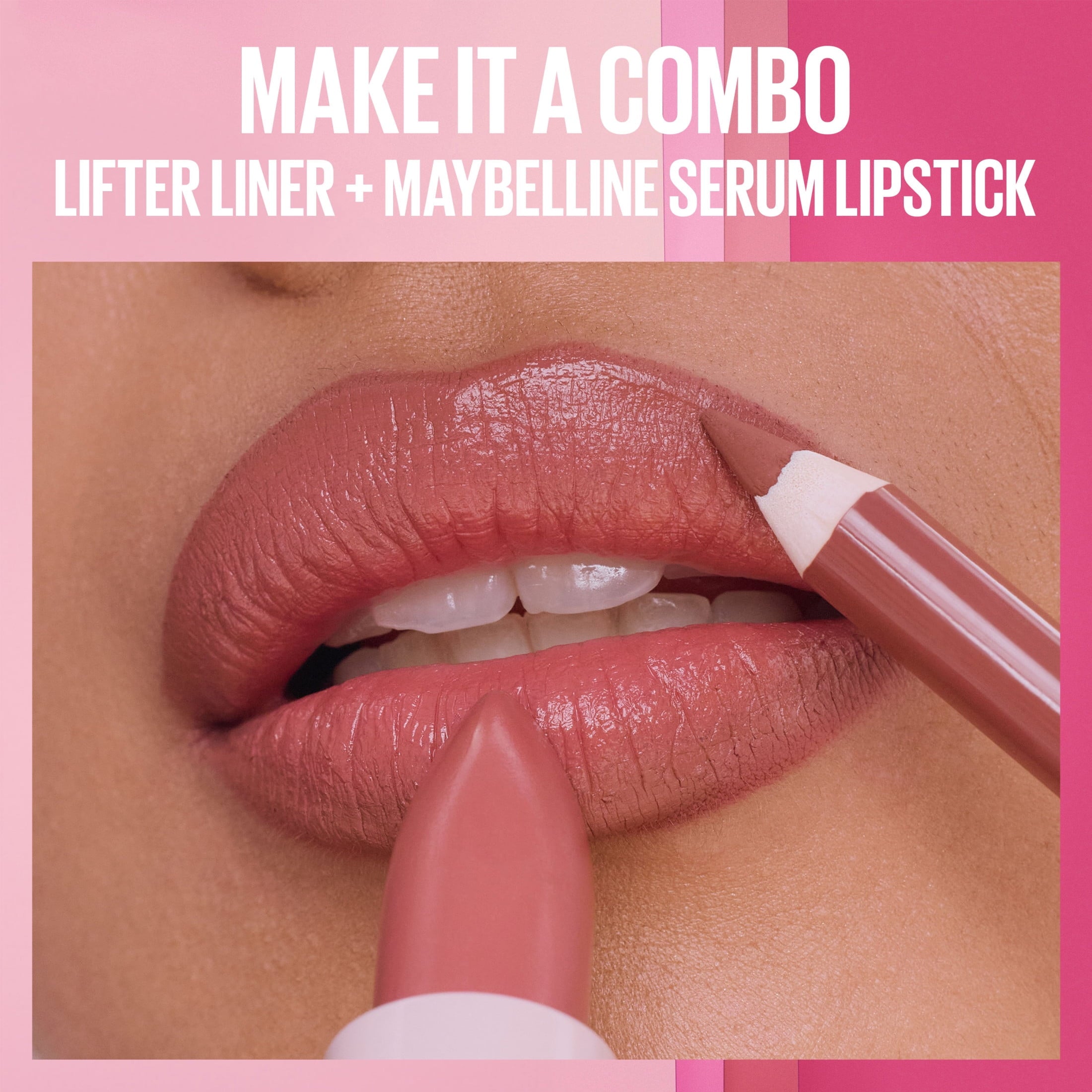 Maybelline Serum Lipstick, Matte Finish, Oil-Blend and Hyaluronic Acid, 002 Maybe It's..., 0.12 oz