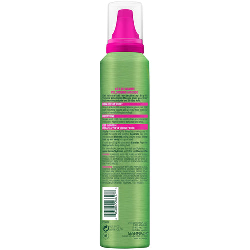Garnier Fructis 24H Volumizing Hold Hair Styling Mousse, 6.4 fl oz