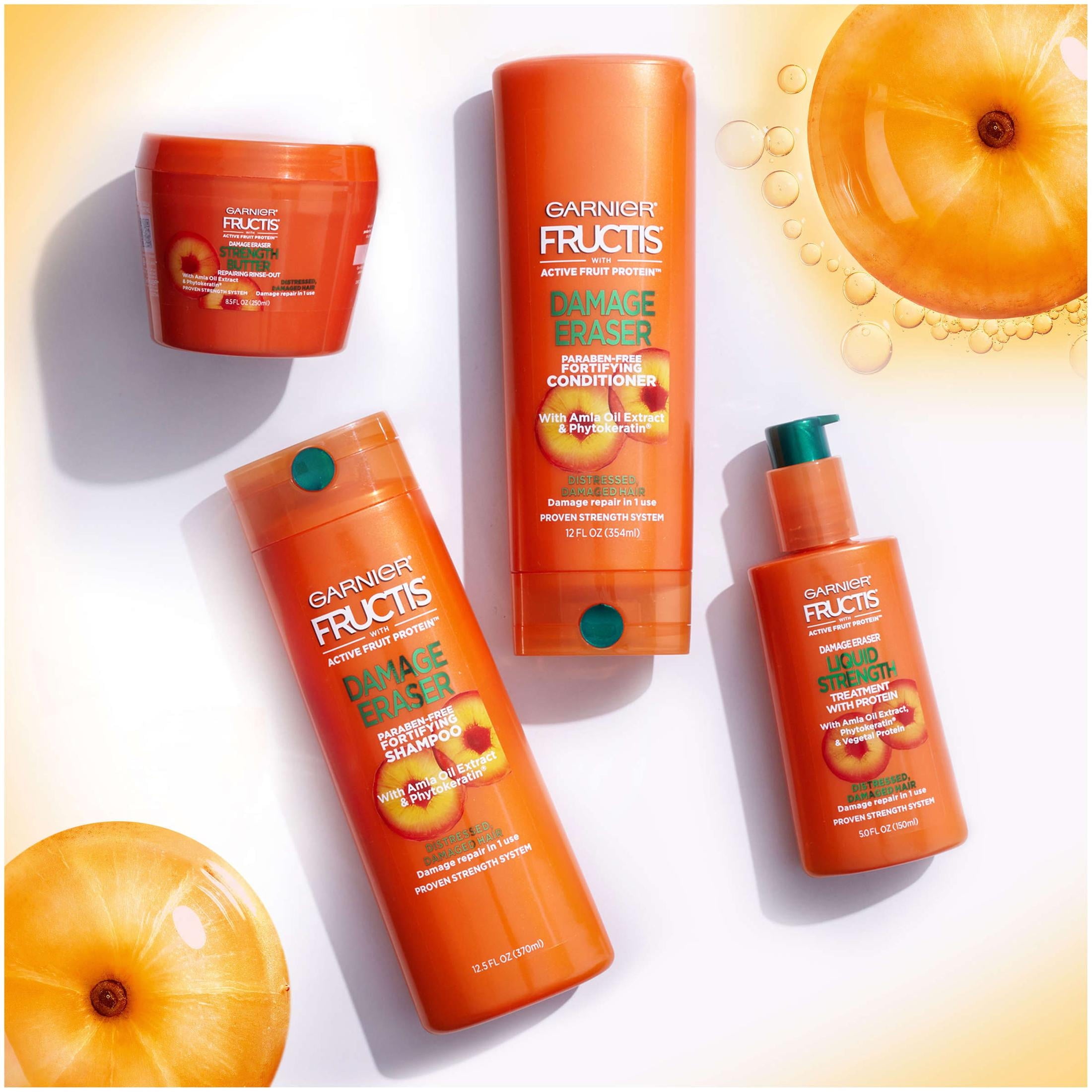 Garnier Fructis Damage Eraser Color Protection Conditioner with Fruit Protein, 21 fl oz