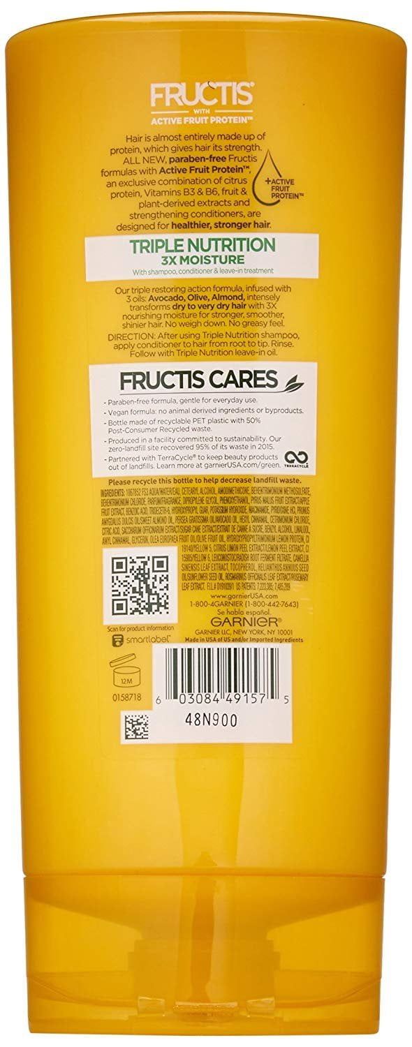 Garnier Fructis Conditioner Triple Nutrition w/ Olive & Almond Oils, 21oz
