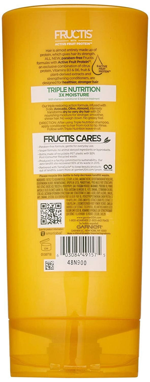 Garnier Fructis Conditioner Triple Nutrition w/ Olive & Almond Oils, 21oz