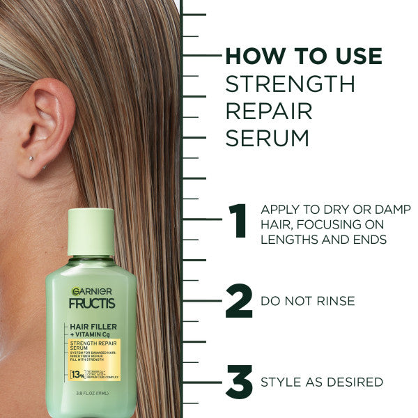 Garnier Fructis Hair Filler Vitamin Strength Repair Hair Regimen Set, 10.1 fl oz