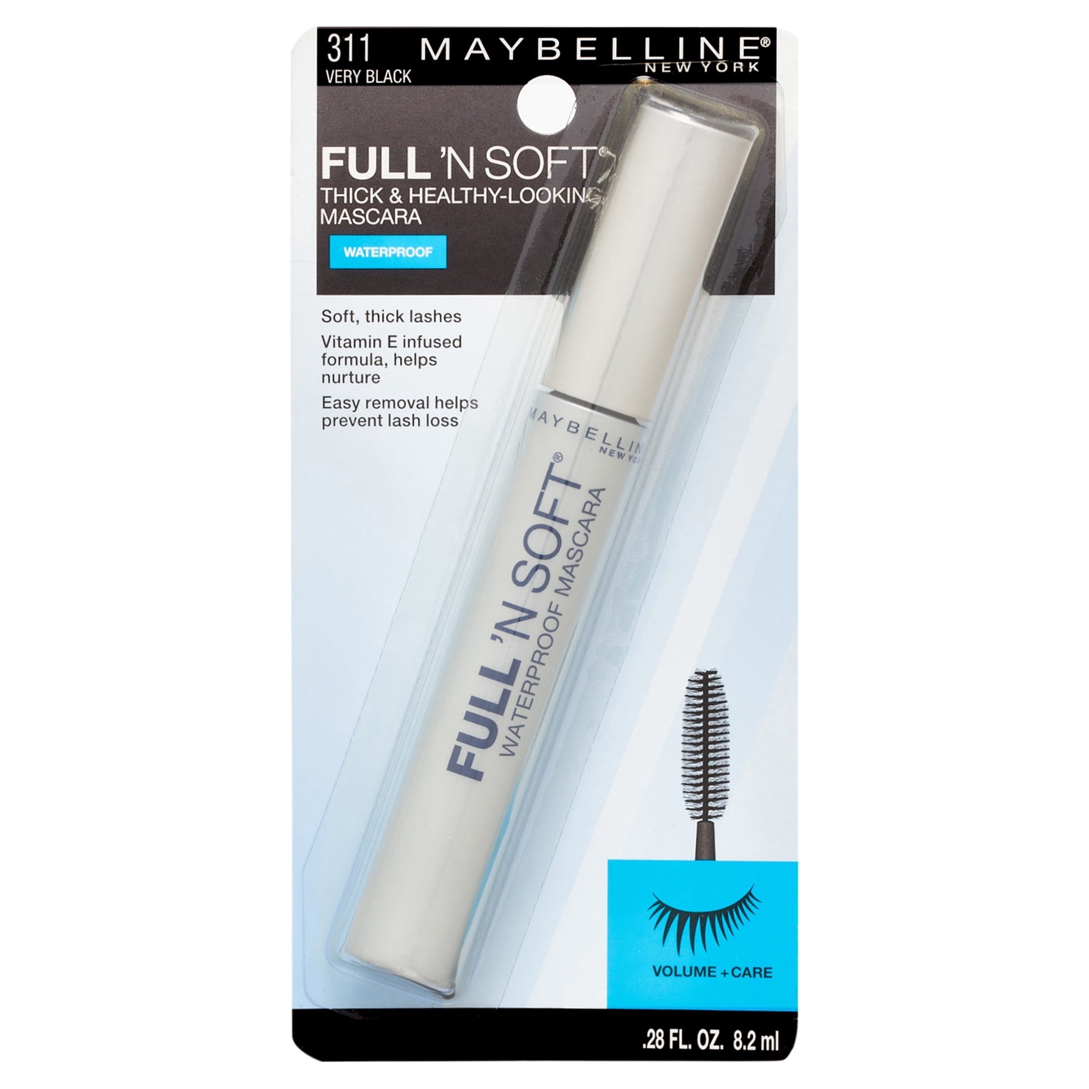 Maybelline Full 'N Soft Waterproof Mascara  0.28 oz