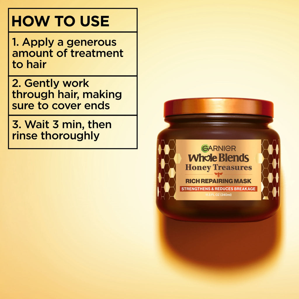Garnier WB HONEY TREA J340ML ENG, 11.5 fl oz