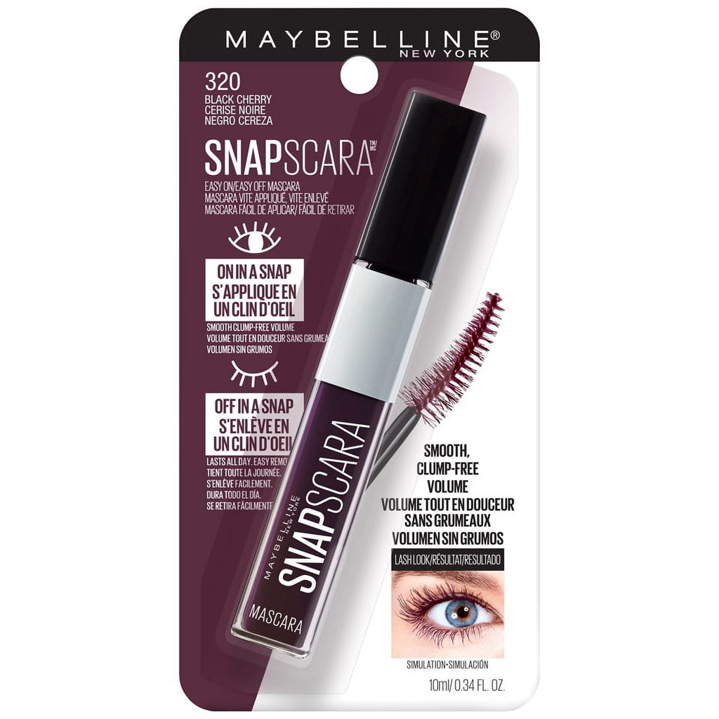 Maybelline Snapscara Washable Mascara, Black Cherry, 0.34 fl. oz.