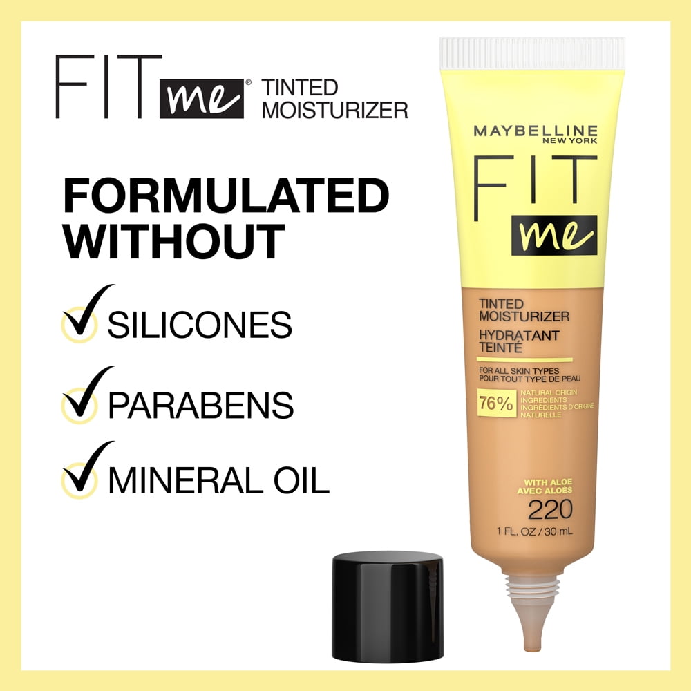Maybelline Fit Me Tinted Moisturizer, Natural Coverage, Face Makeup, 330, 1 fl. oz.