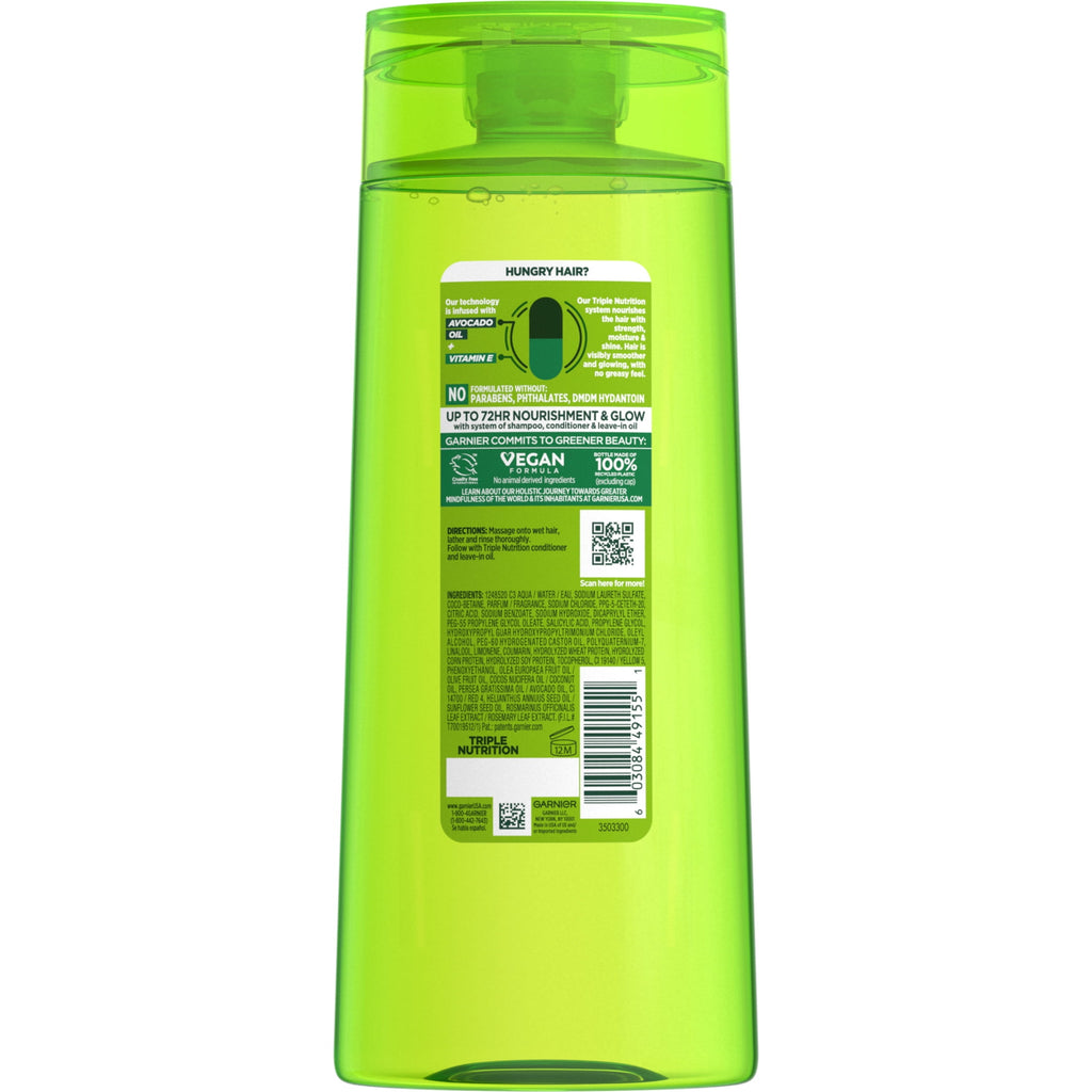 Garnier Fructis Adult Dry Triple Nutrition Nourishing Shampoo with Glycerin, 22 fl oz