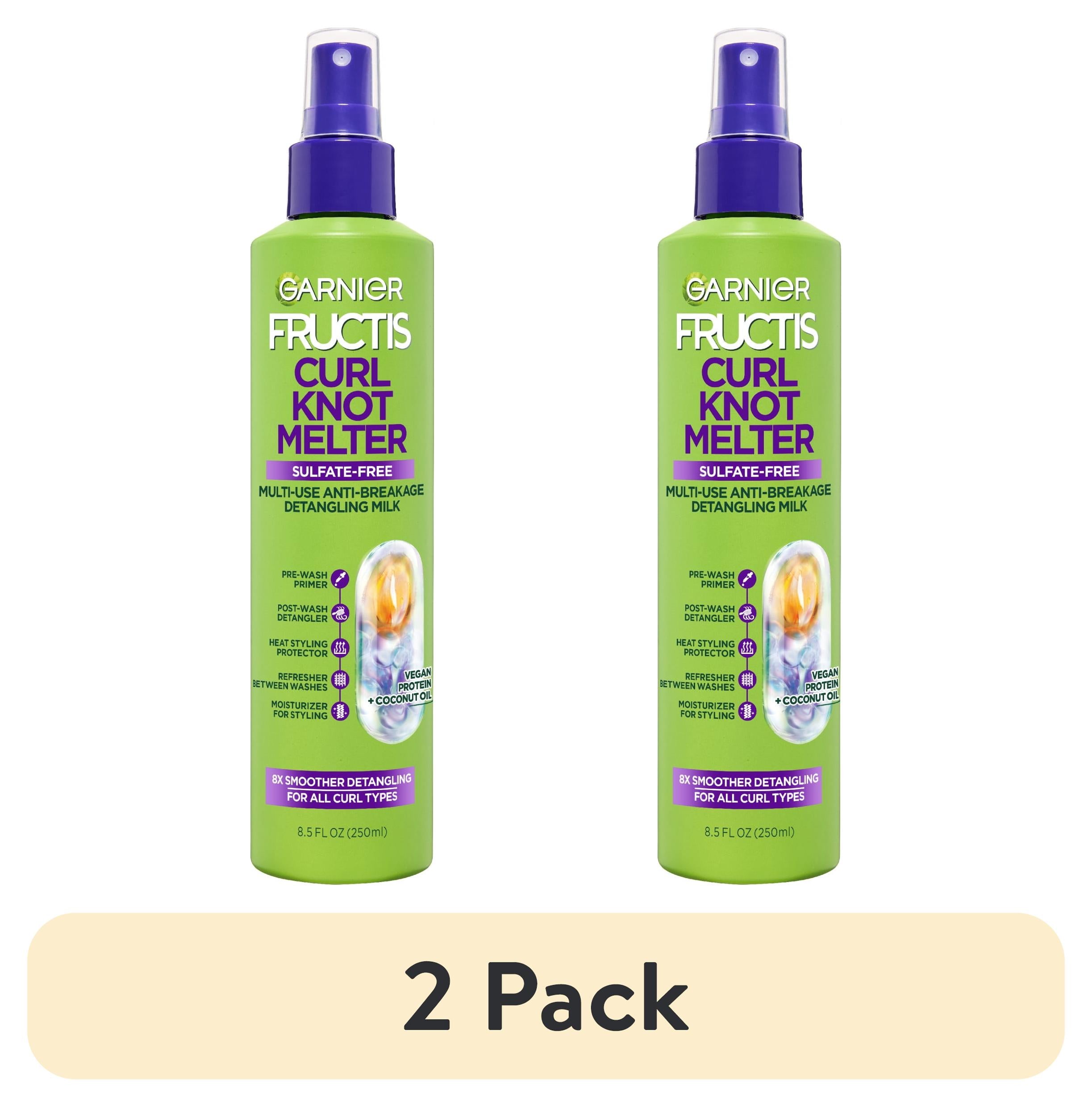(2 pack) Garnier Fructis Curl Knot Melter Detangling Hair Spray, 8.5 fl oz