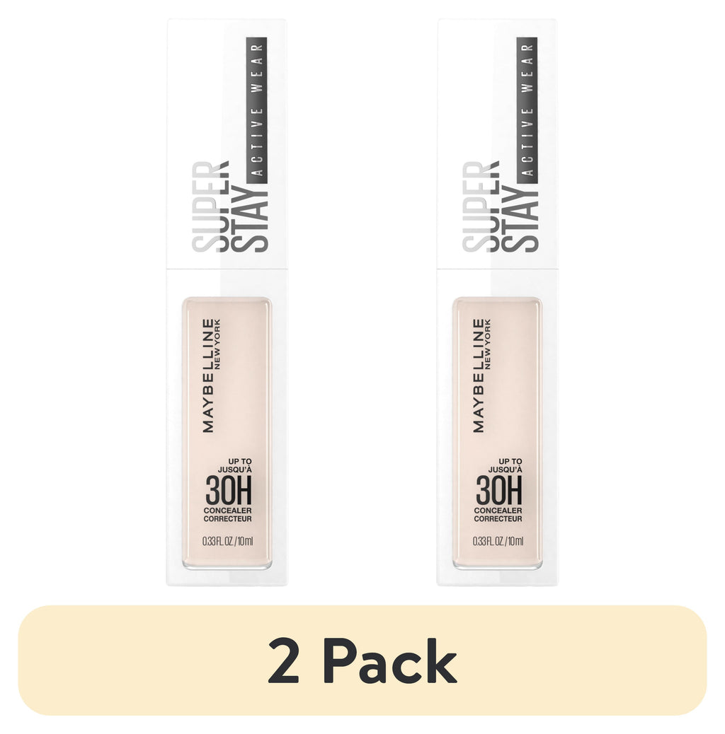 (2 pack) Maybelline Super Stay Longwear Liquid Concealer, Full Coverage, 01, 0.33 fl oz