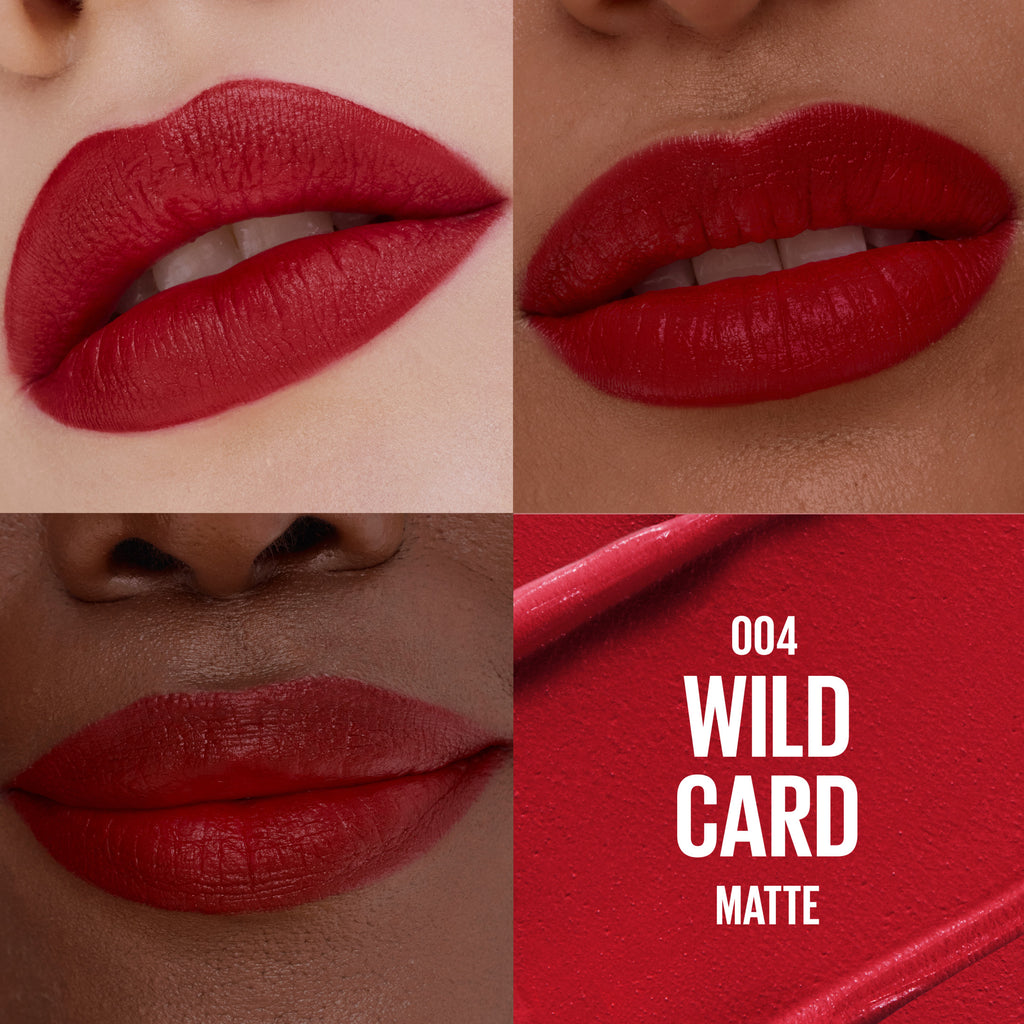 Maybelline Serum Lipstick, Matte Finish, Oil-Blend and Hyaluronic Acid, 004 Wild Card, 0.12 oz