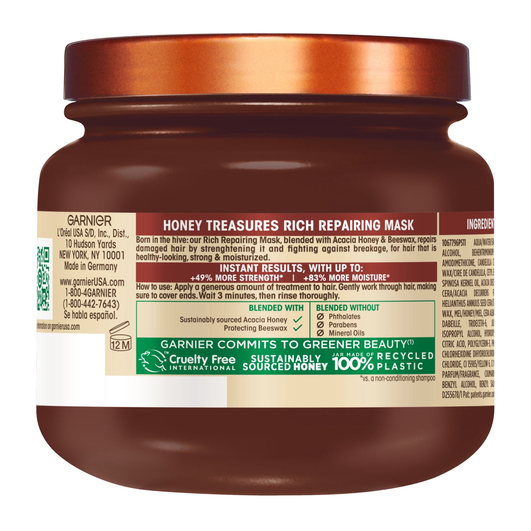 Garnier WB HONEY TREA J340ML ENG, 11.5 fl oz