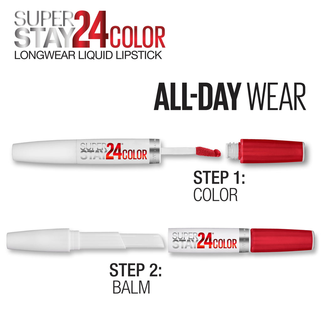 Maybelline SuperStay 24 2-Step Liquid Lipstick, Blush On