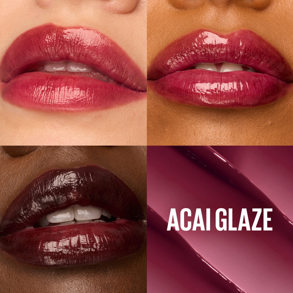 Maybelline Lifter Glaze Hydrating Lip Gloss Oil Balm with Hydrating Oil Blend, Acai Glaze, 0.1 oz