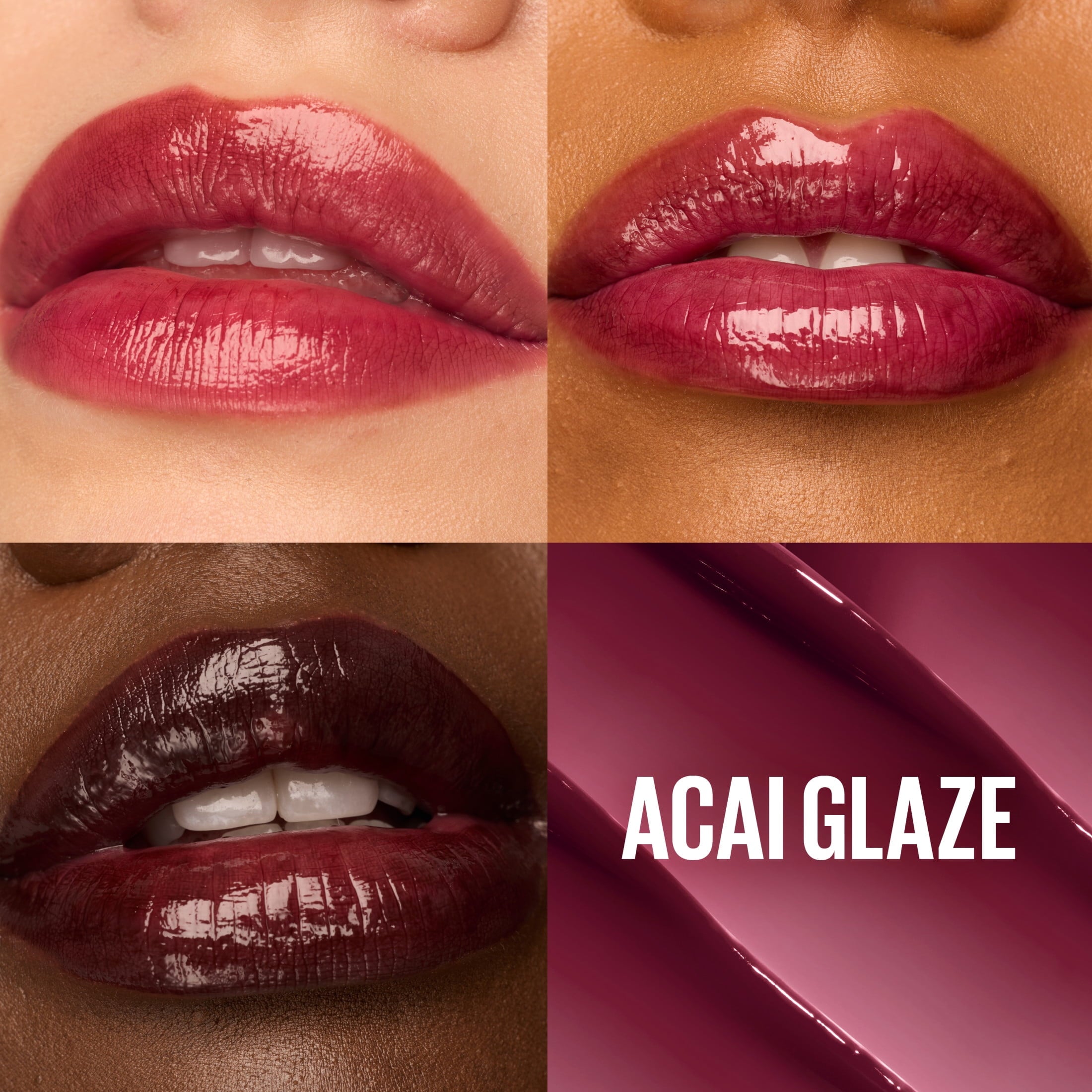 Maybelline Lifter Glaze Hydrating Lip Gloss Oil Balm with Hydrating Oil Blend, Acai Glaze, 0.1 oz