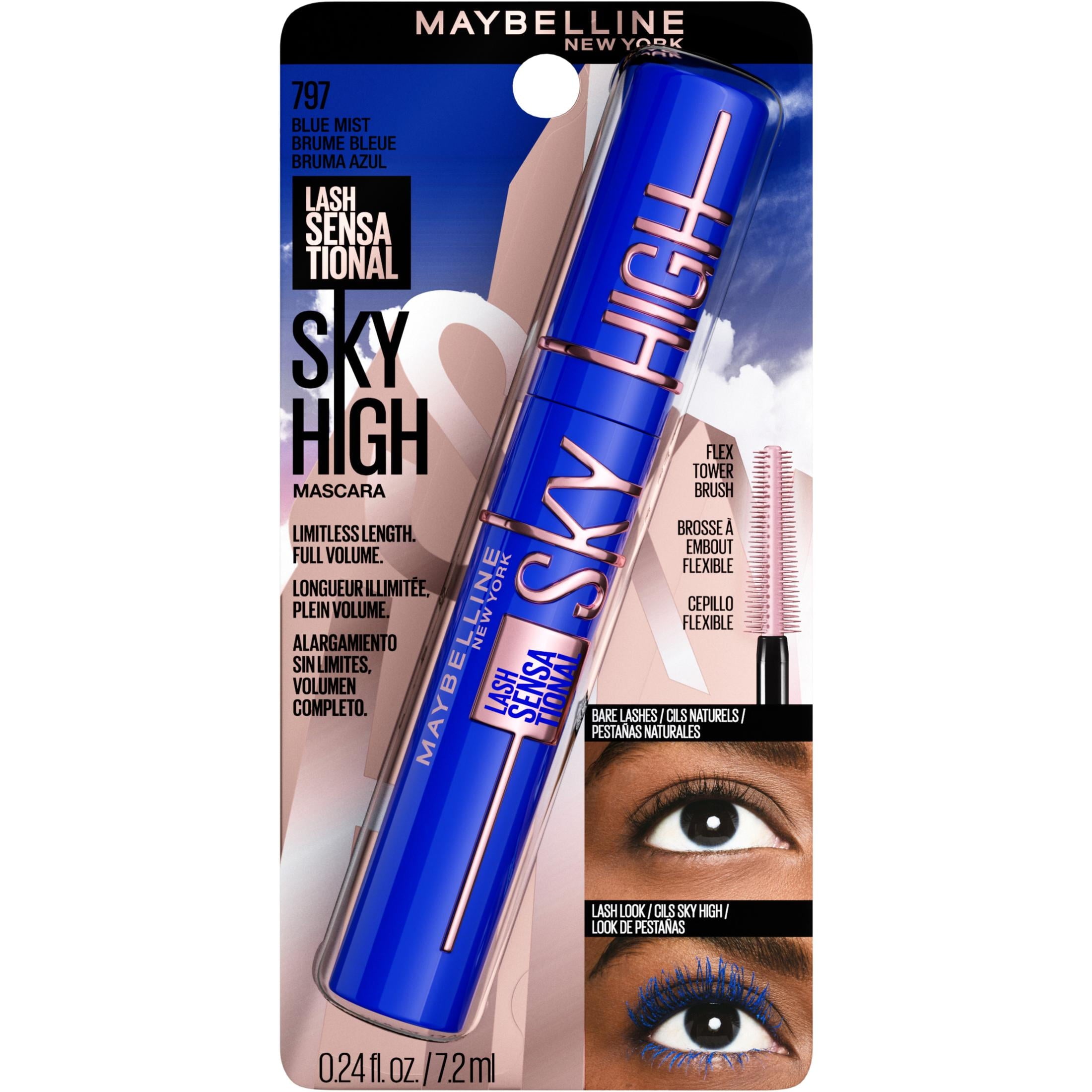 (2 pack) Maybelline Lash Sensational Sky High Washable Mascara, Blue Mist