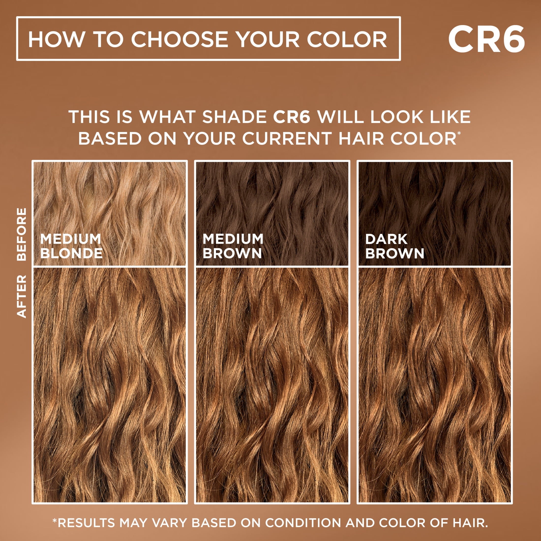 Garnier Nutrisse 0% Ammonia Glossy Curl Nourishing Permanent Hair Color Kit, CR6 Glossy Golden Brown, 1 Kit