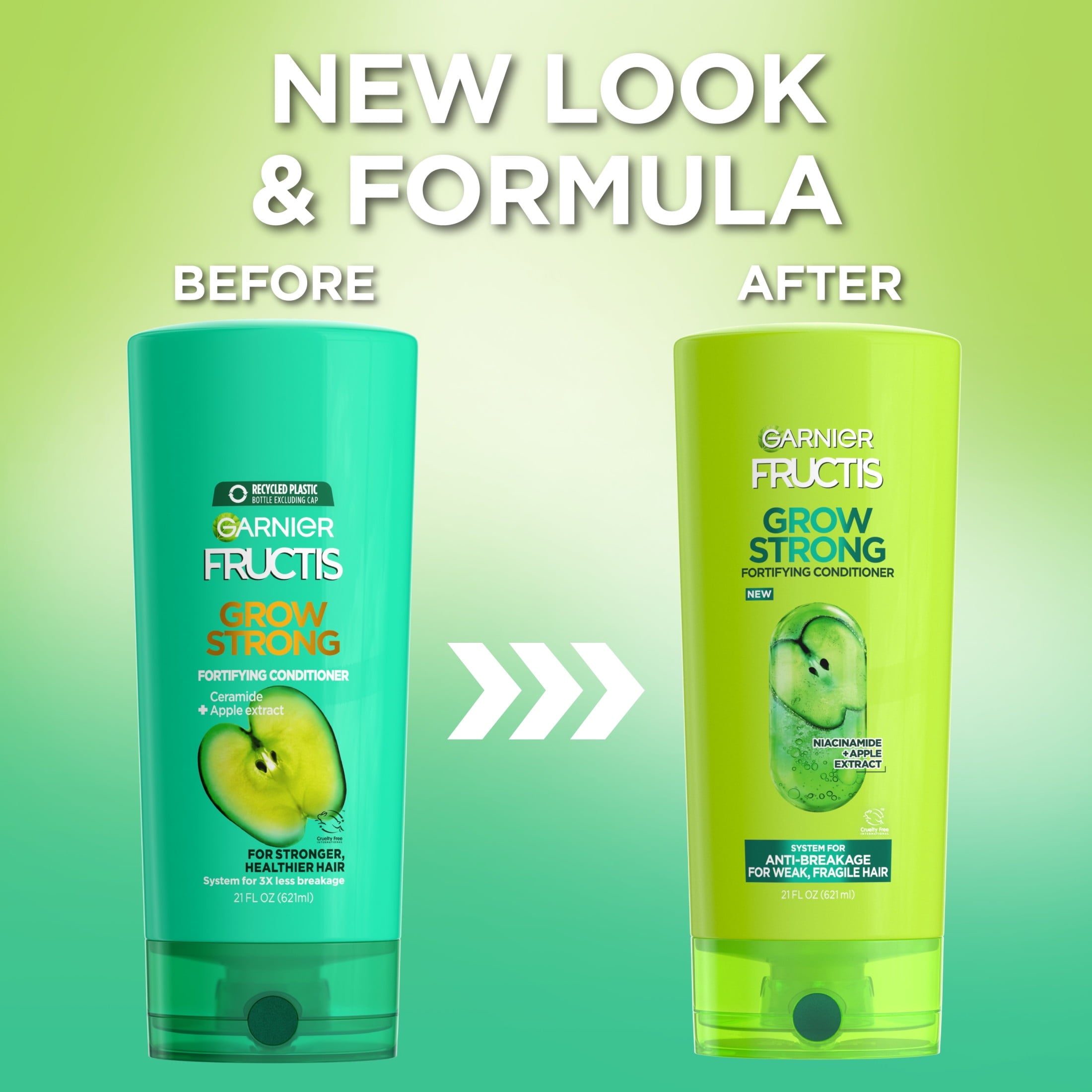 Garnier Fructis Grow Strong Fortifying Repairing Conditioner, Ceramide, All Hair Types, 21 fl oz