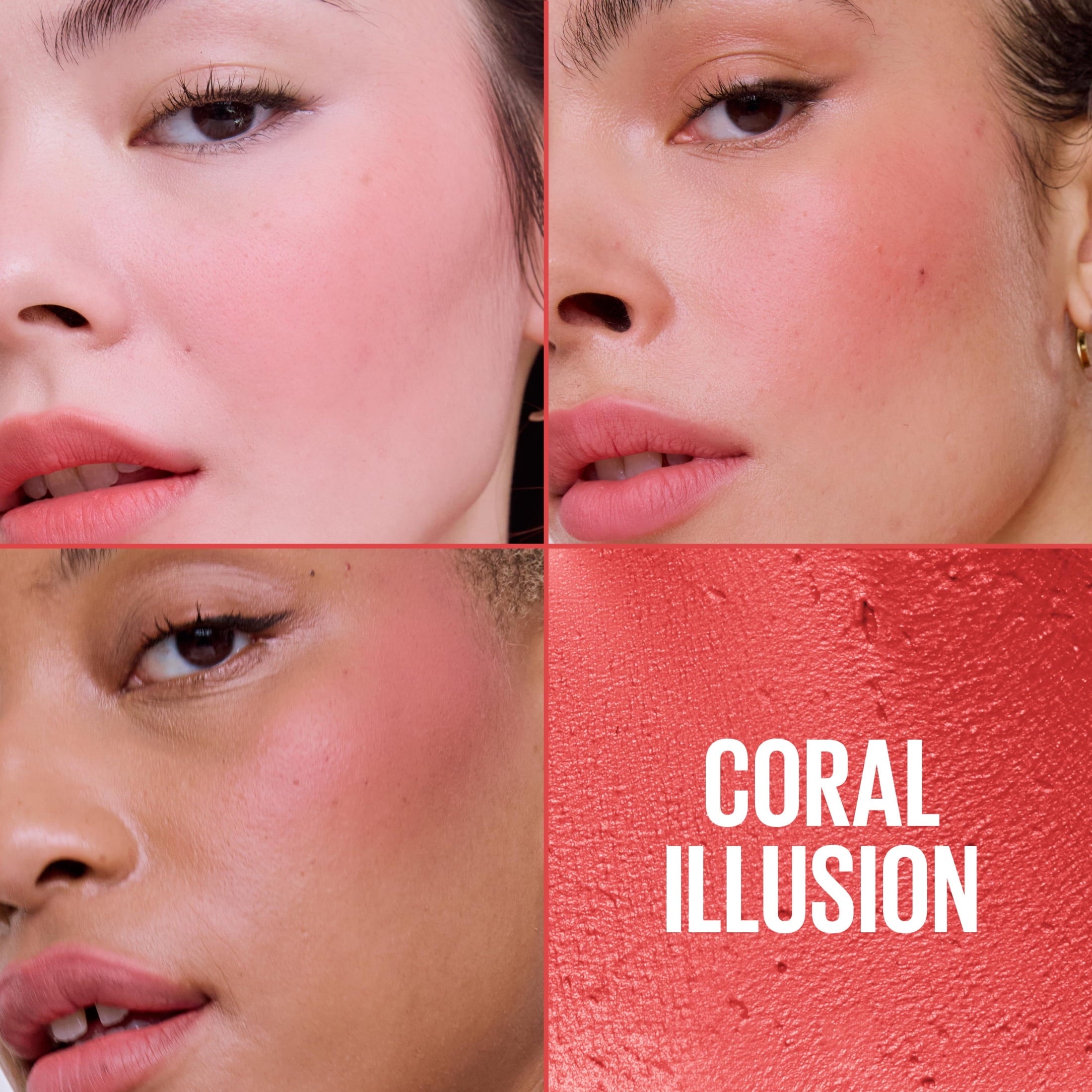 Maybelline Cloudtopia Whipped Matte Cheek and Lip Mousse Blush, Coral Illusion, 2.03 fl oz