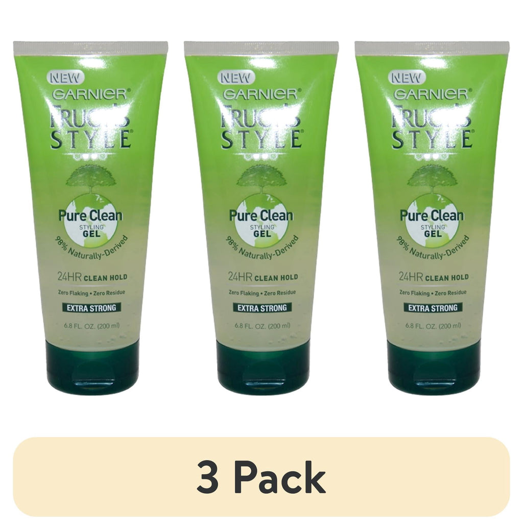 (3 pack) Garnier Fructis Style Pure Clean Styling Hair Gel, 6.8 fl. oz.