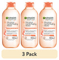 (3 pack) Garnier SkinActive Micellar Gentle Peeling Water All in 1 Makeup Remover, Face Cleanser, 13.5 fl oz