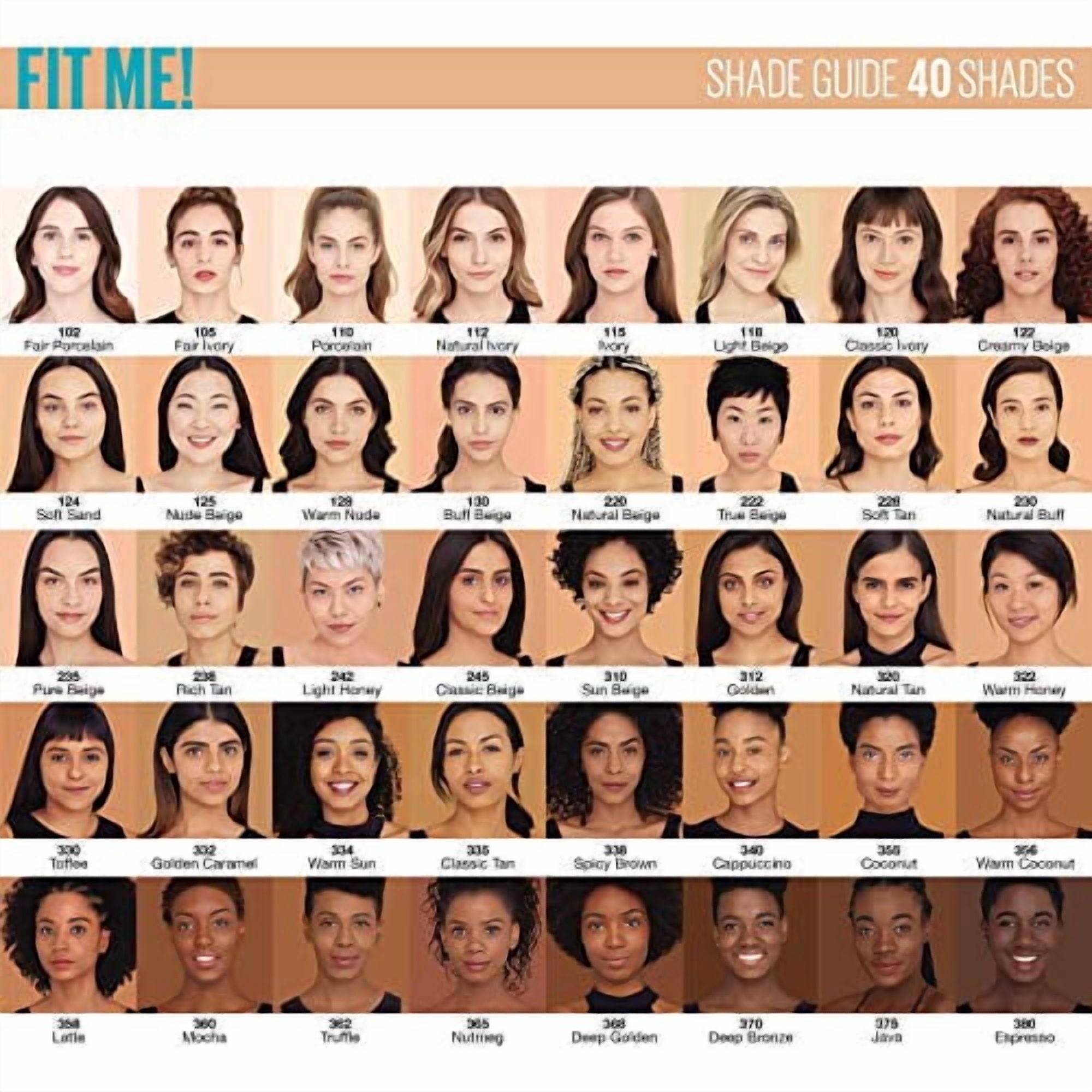 Maybelline Fit Me Matte + Poreless Normal to Oily Liquid Foundation with Clay, 110 Porcelain