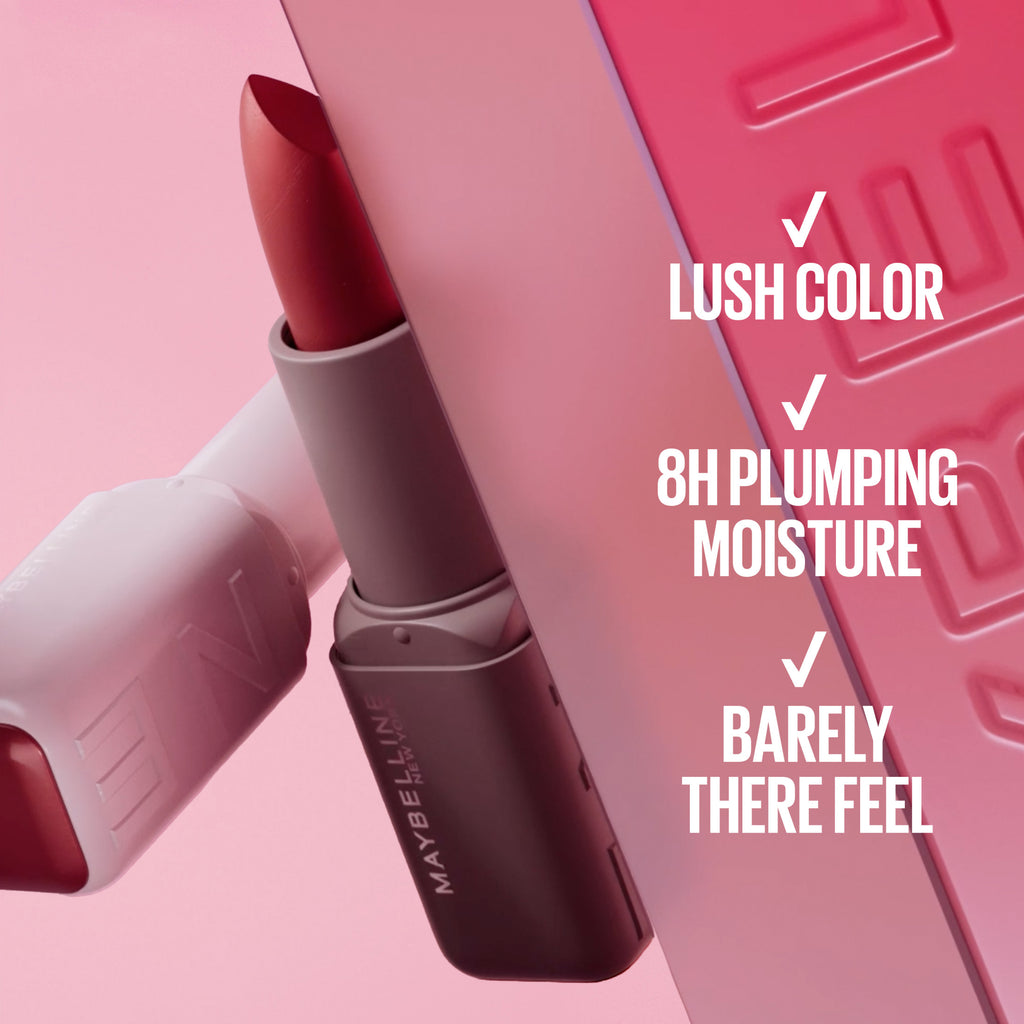 Maybelline Serum Lipstick, Matte Finish, Oil-Blend and Hyaluronic Acid, 004 Wild Card, 0.12 oz