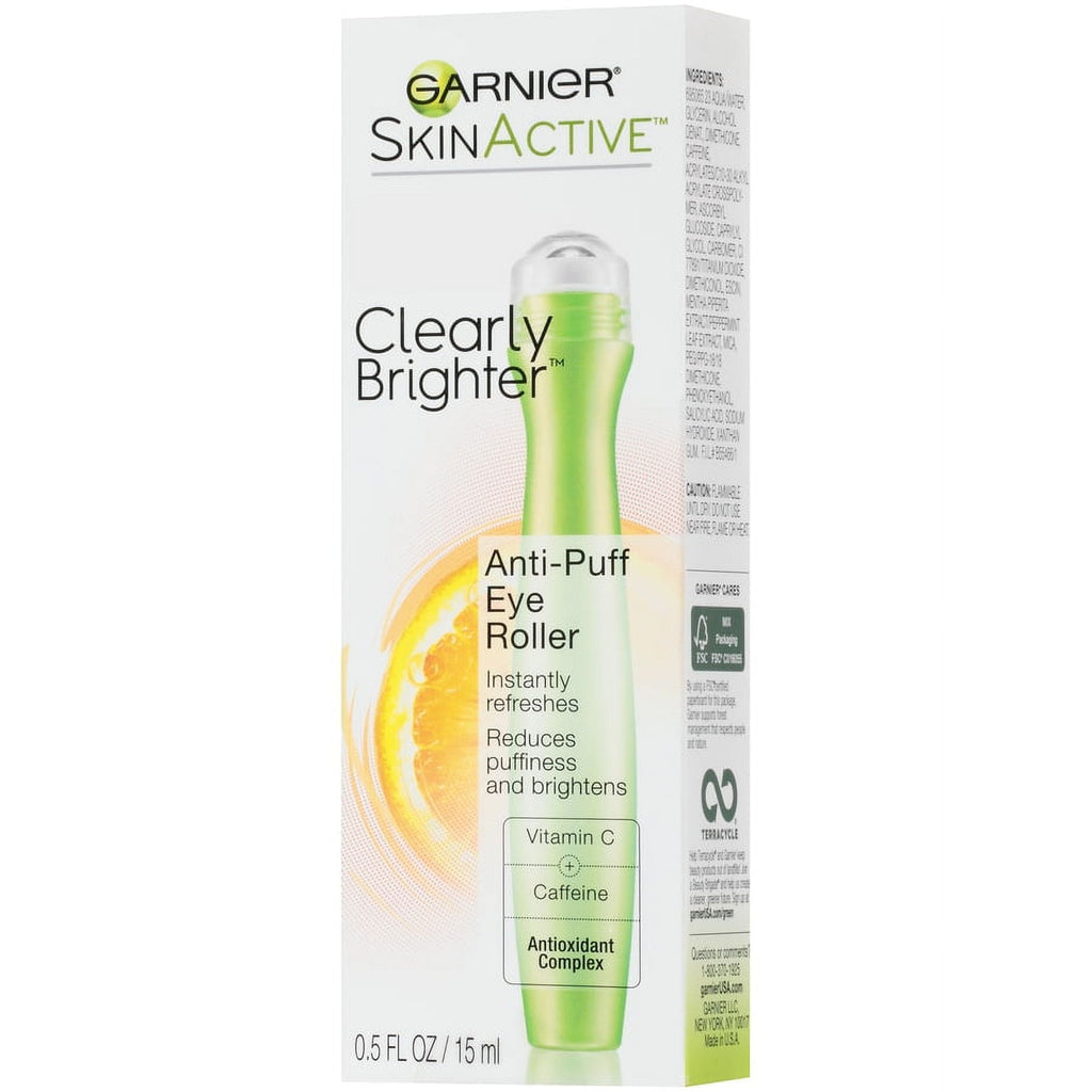 Garnier SkinActive Clearly Brighter Anti Puff Eye Roller, 0.5 fl oz