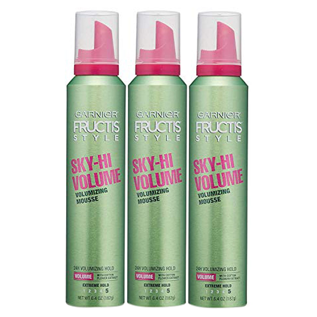 Garnier Fructis 24H Volumizing Hold Hair Styling Mousse, 6.4 fl oz