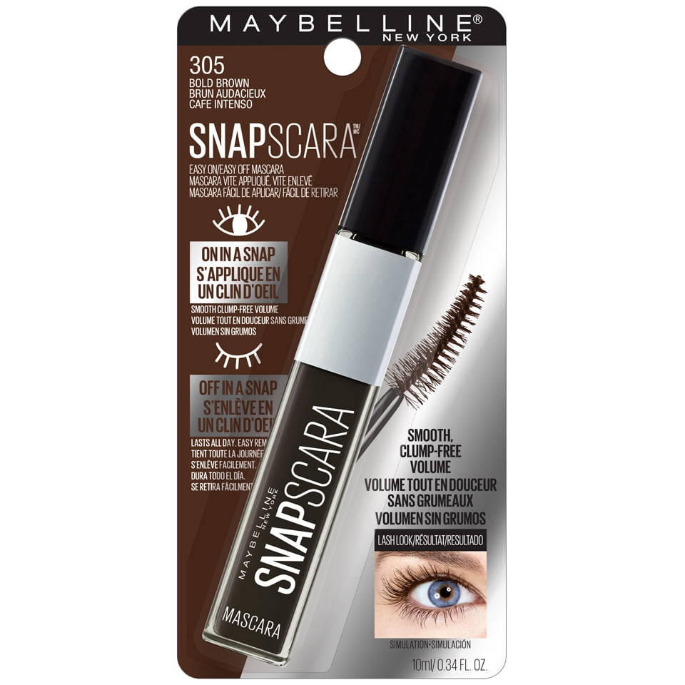 Maybelline Snapscara Washable Mascara Makeup, Bold Brown, 0.34 fl. oz.