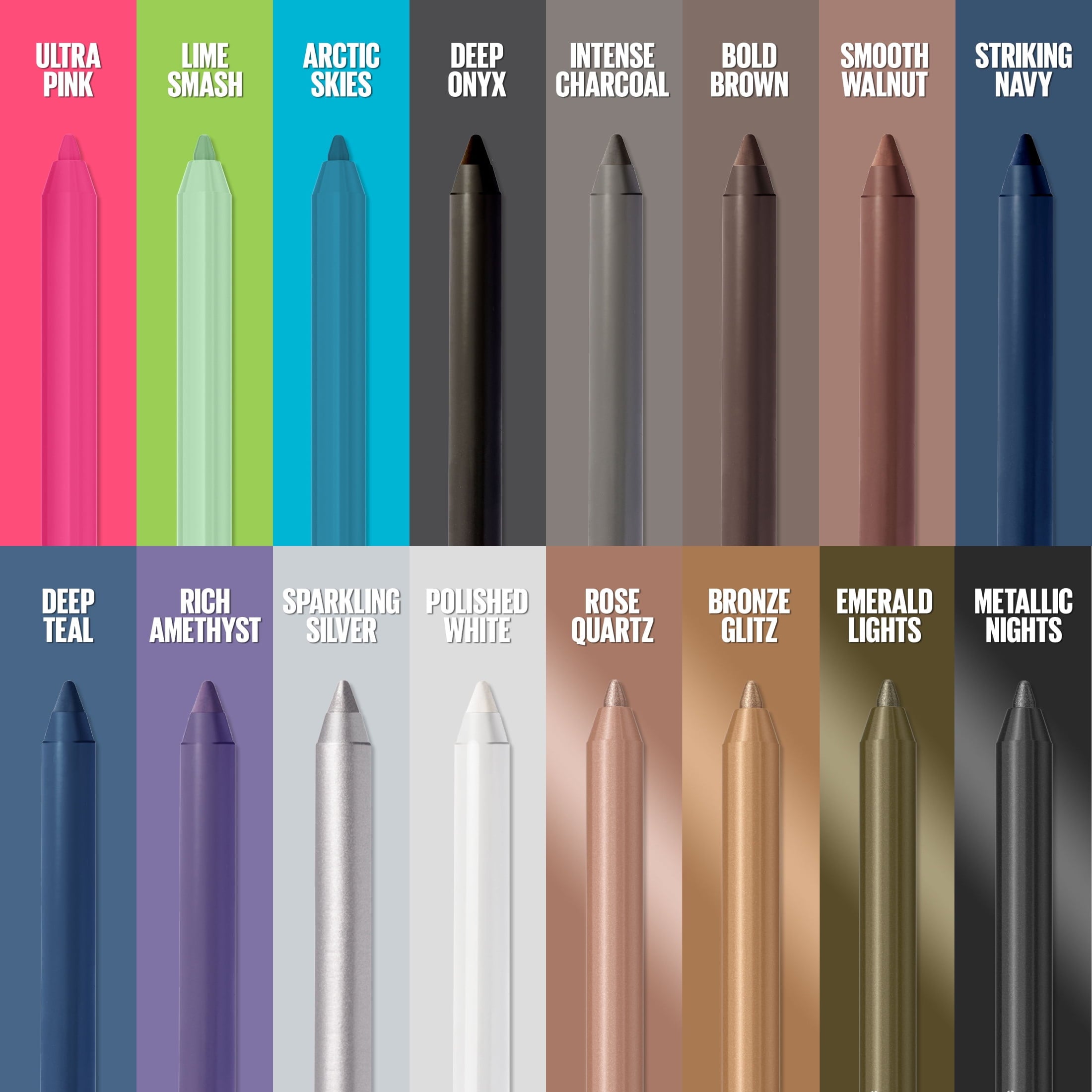 Maybelline New York TattooStudio Waterproof Gel Eyeliner Pencil, Deep Onyx