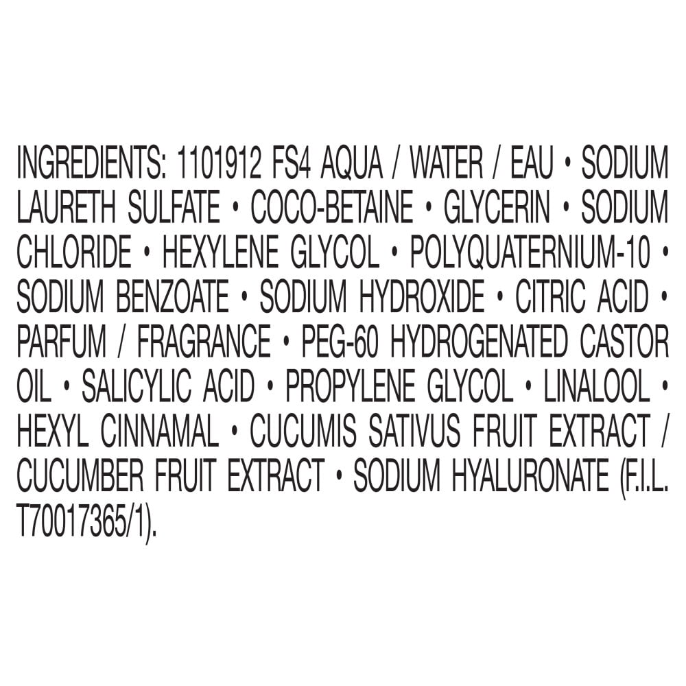 Garnier Fructis Pure Moisture Hydrating Shampoo with Hyaluronic Acid, 12.5 fl oz