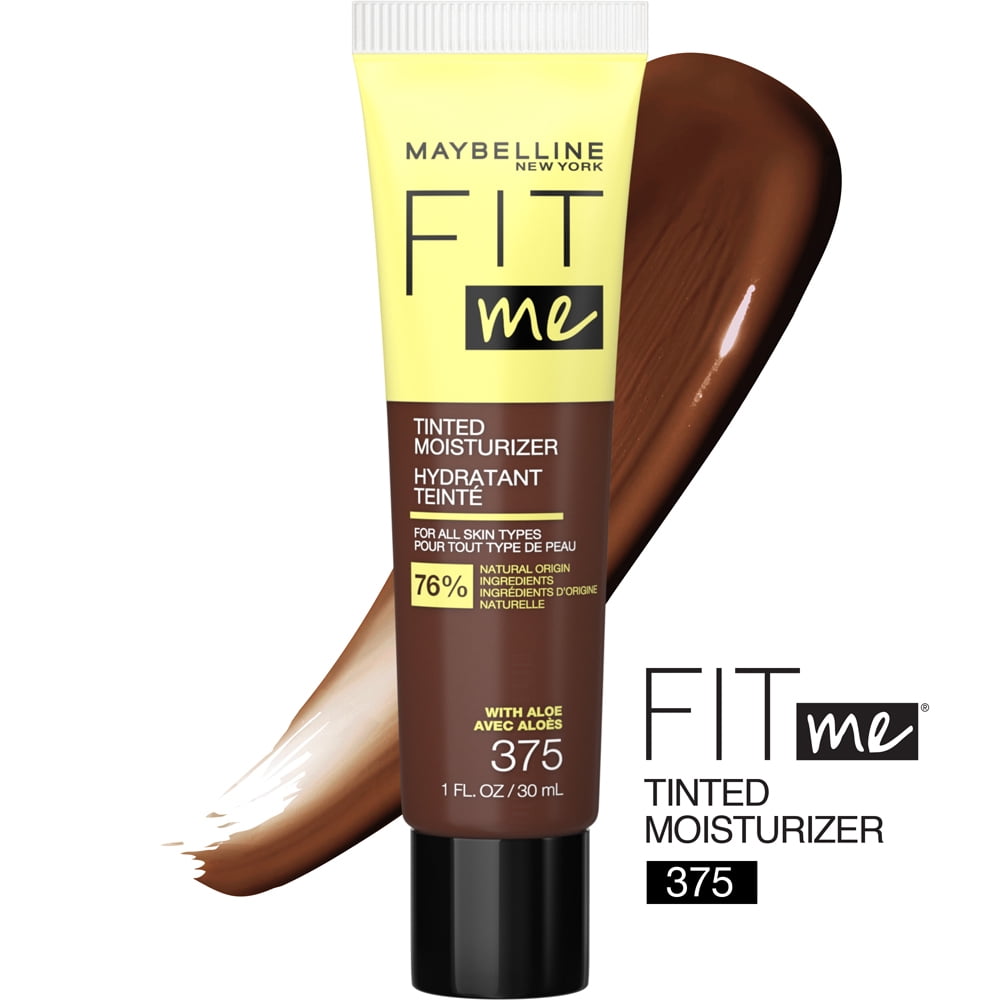 Maybelline Fit Me Tinted Moisturizer, Natural Coverage, Face Makeup, 375, 1 oza