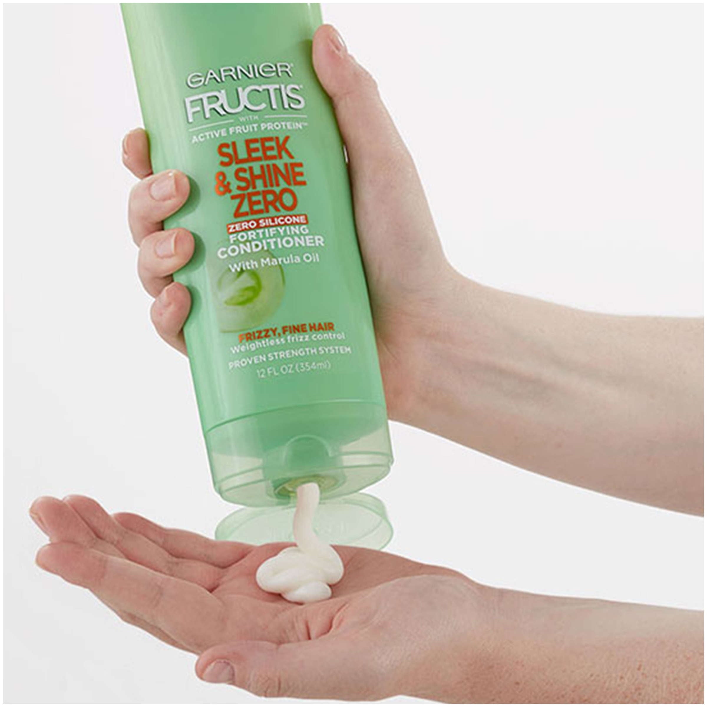 Garnier Fructis Vegan Formula Sleek & Shine Zero Conditioner, 12 Oz Each