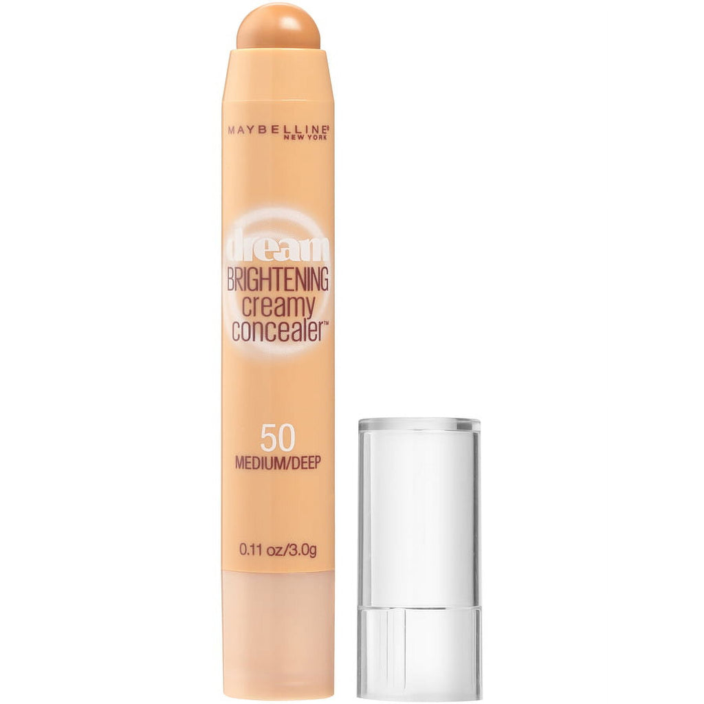 Maybelline Dream Brightening Creamy Concealer, 50 Medium & Deep, 0.11 oz