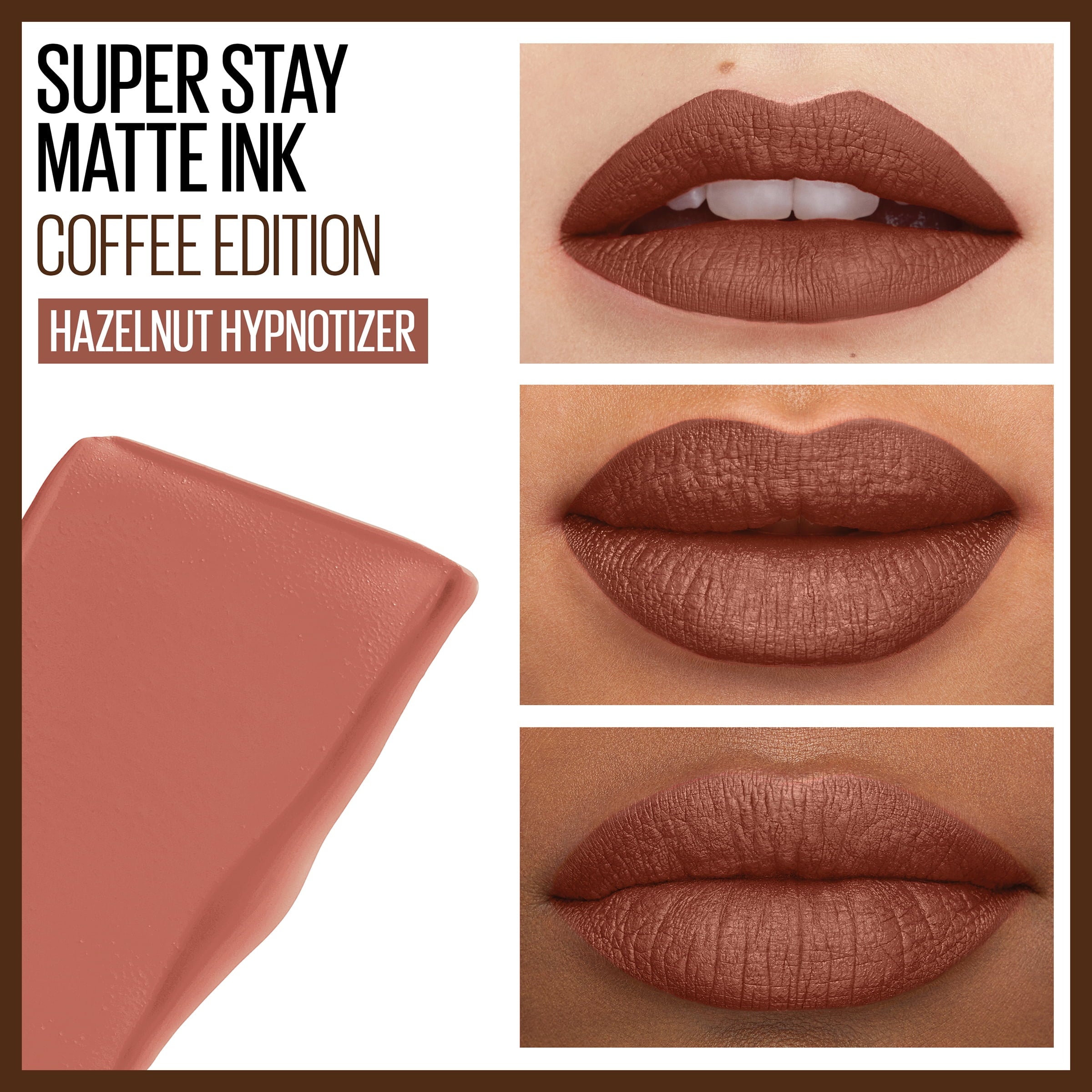 Maybelline SuperStay Matte Ink Liquid Lipstick, Coffee Edition, Hazelnut Hypnotizer, 0.17 fl. oz.