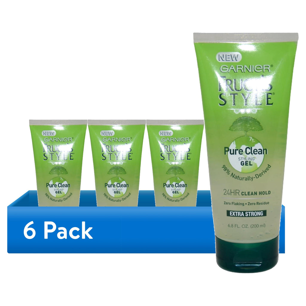 (6 pack) Garnier Fructis Style Pure Clean Styling Hair Gel, 6.8 fl. oz.