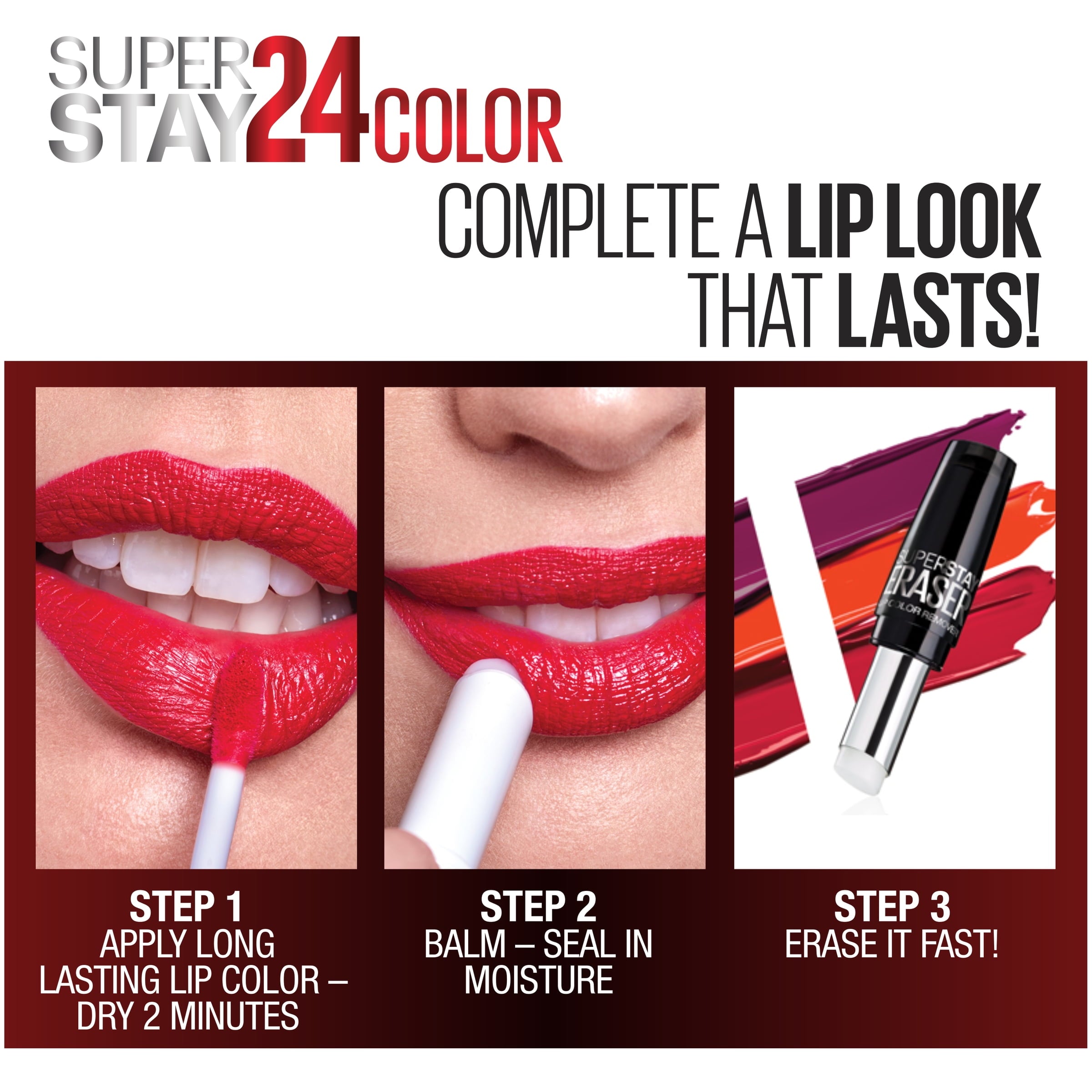 (2 pack) Maybelline Super Stay 24 2-Step Liquid Lipstick Makeup, 055 Perpetual Plum, 1 Kit