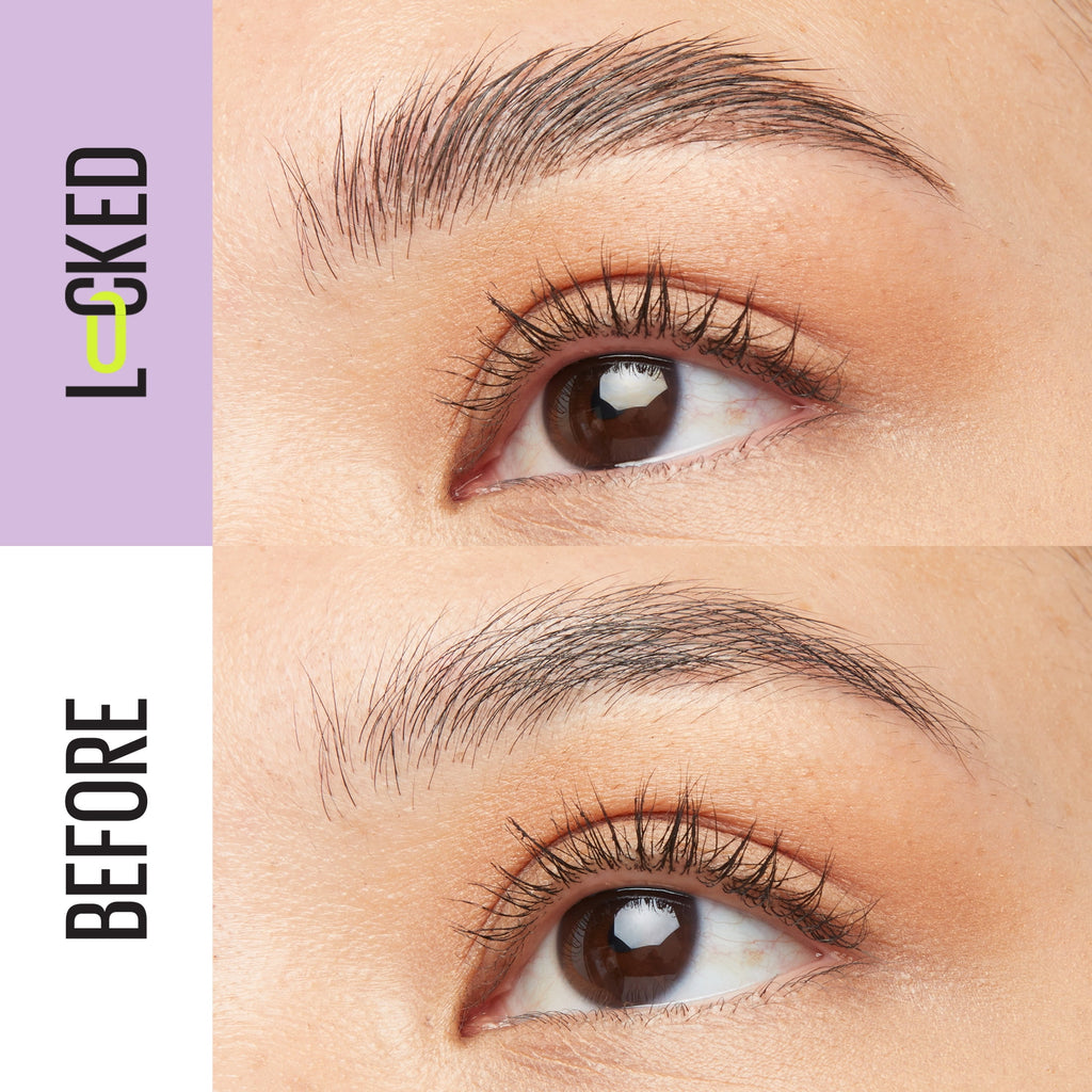 Maybelline Super Lock Brow Glue Tinted Waterproof Eyebrow Gel, Deep Brown, 0.23 fl oz