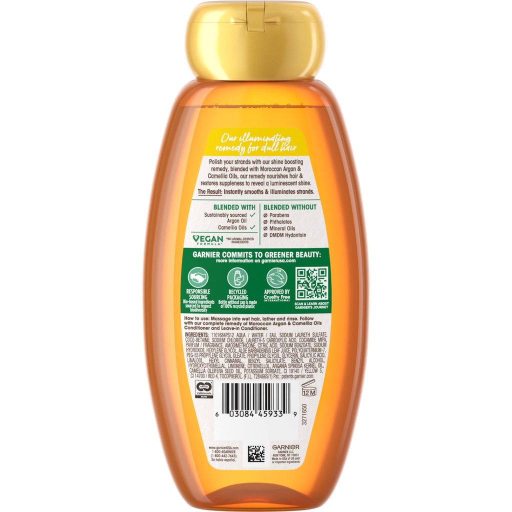 Garnier Whole Blends Shampoo with Moroccan Argan & Camellia Oils Extracts 12.5 FL OZ