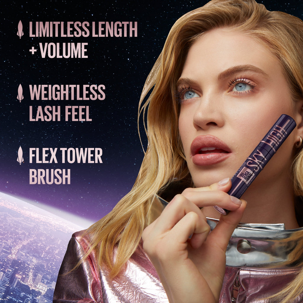 (2 pack) Maybelline Lash Sensational Sky High Washable Mascara, Very Black