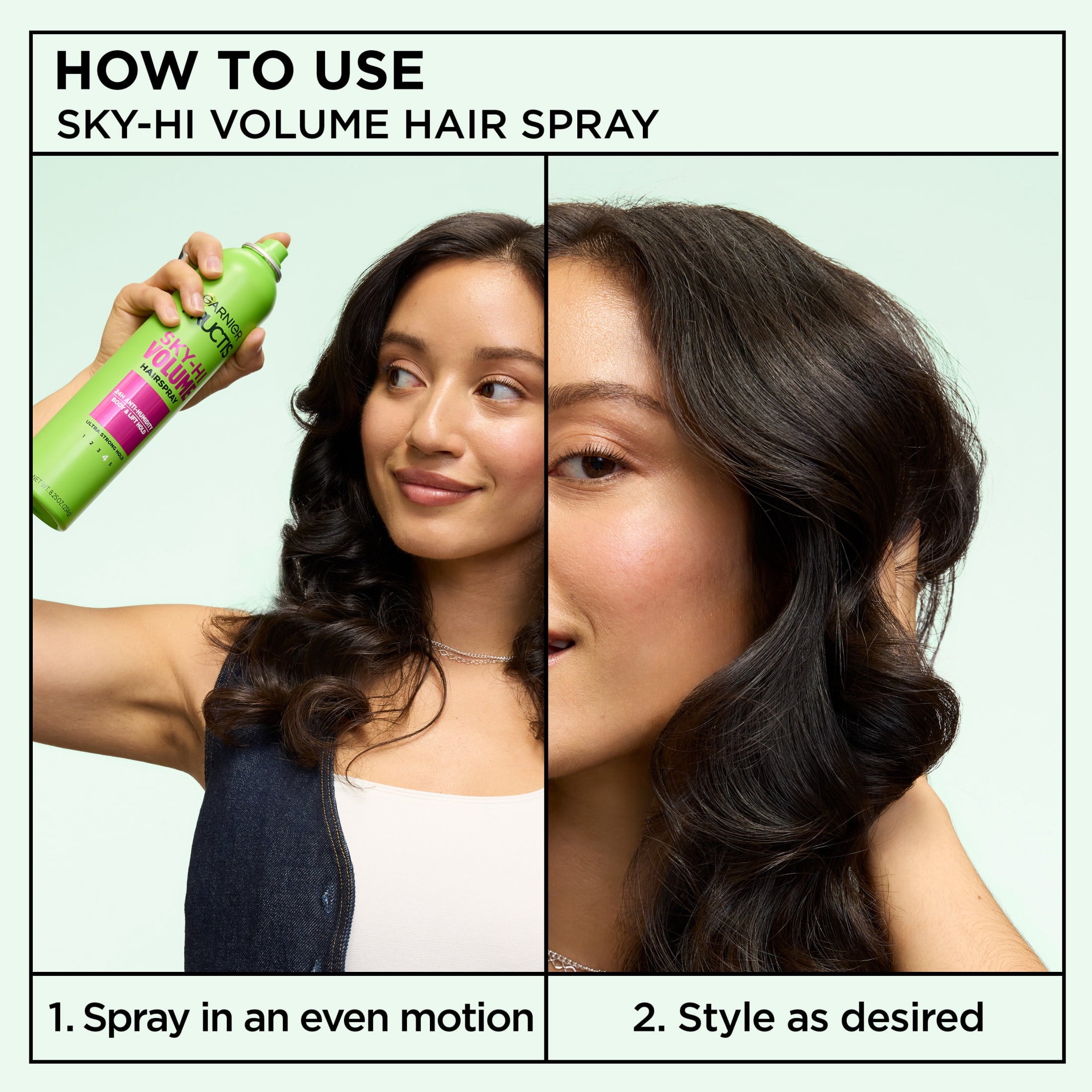 Garnier Fructis Style Volume Anti-Humidity Hairspray, Extra Strong Hold, 8.25 oz