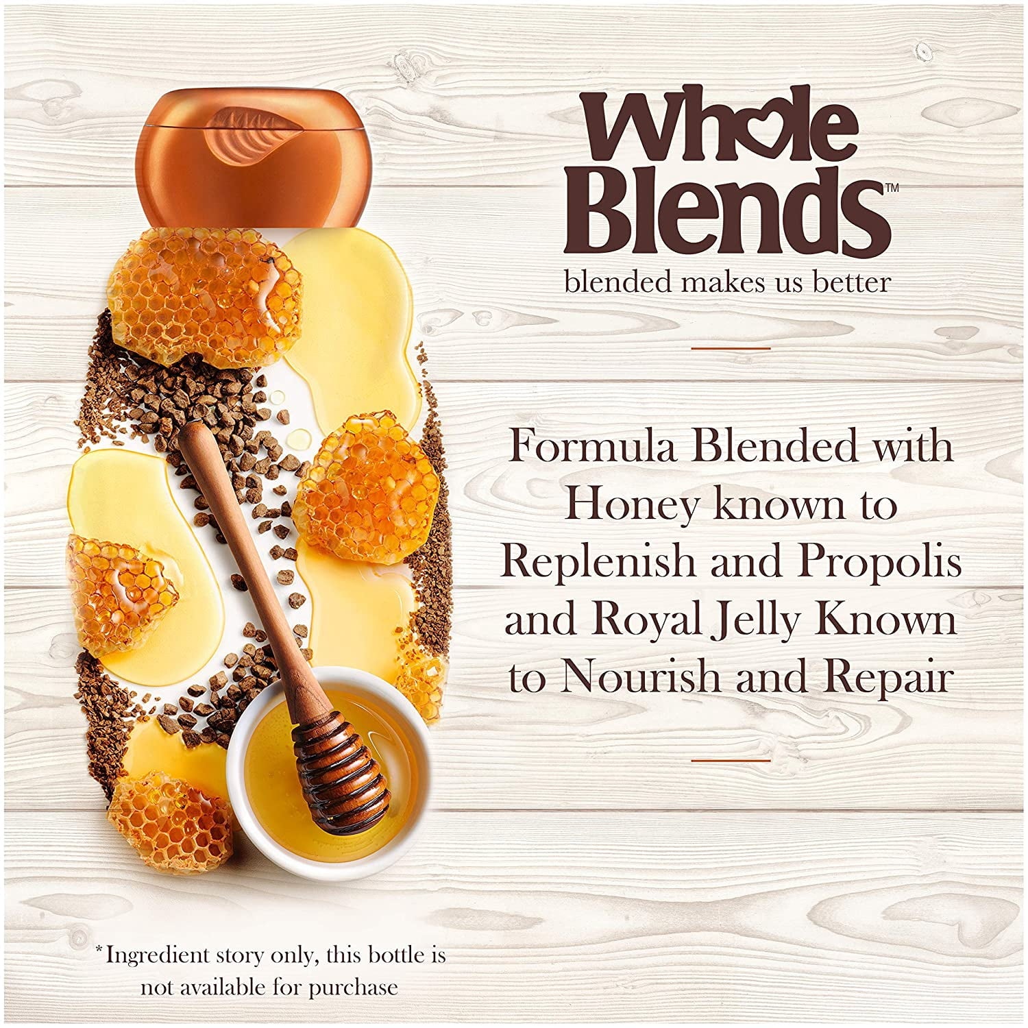 Garnier Whole Blends, Honey Treasures Repairing Shampoo, 12.5 fl oz Pack of 2
