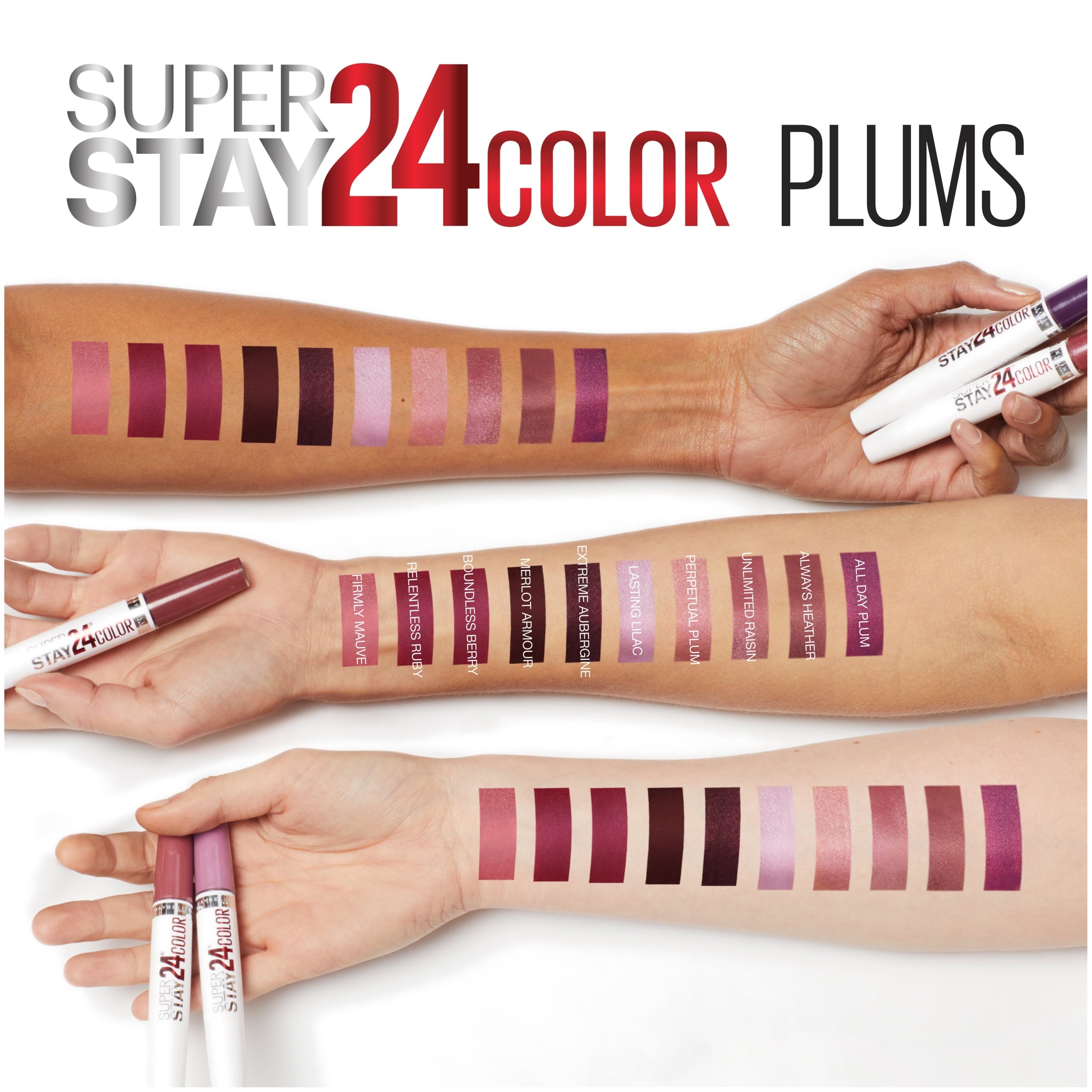 (2 pack) Maybelline Super Stay 24 2-Step Liquid Lipstick Makeup, 055 Perpetual Plum, 1 Kit