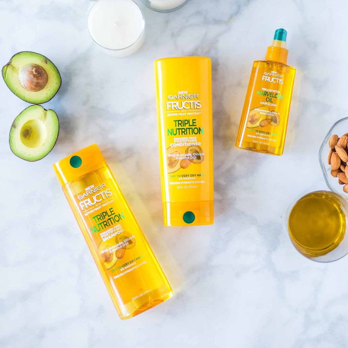 Garnier Fructis Conditioner Triple Nutrition w/ Olive & Almond Oils, 21oz