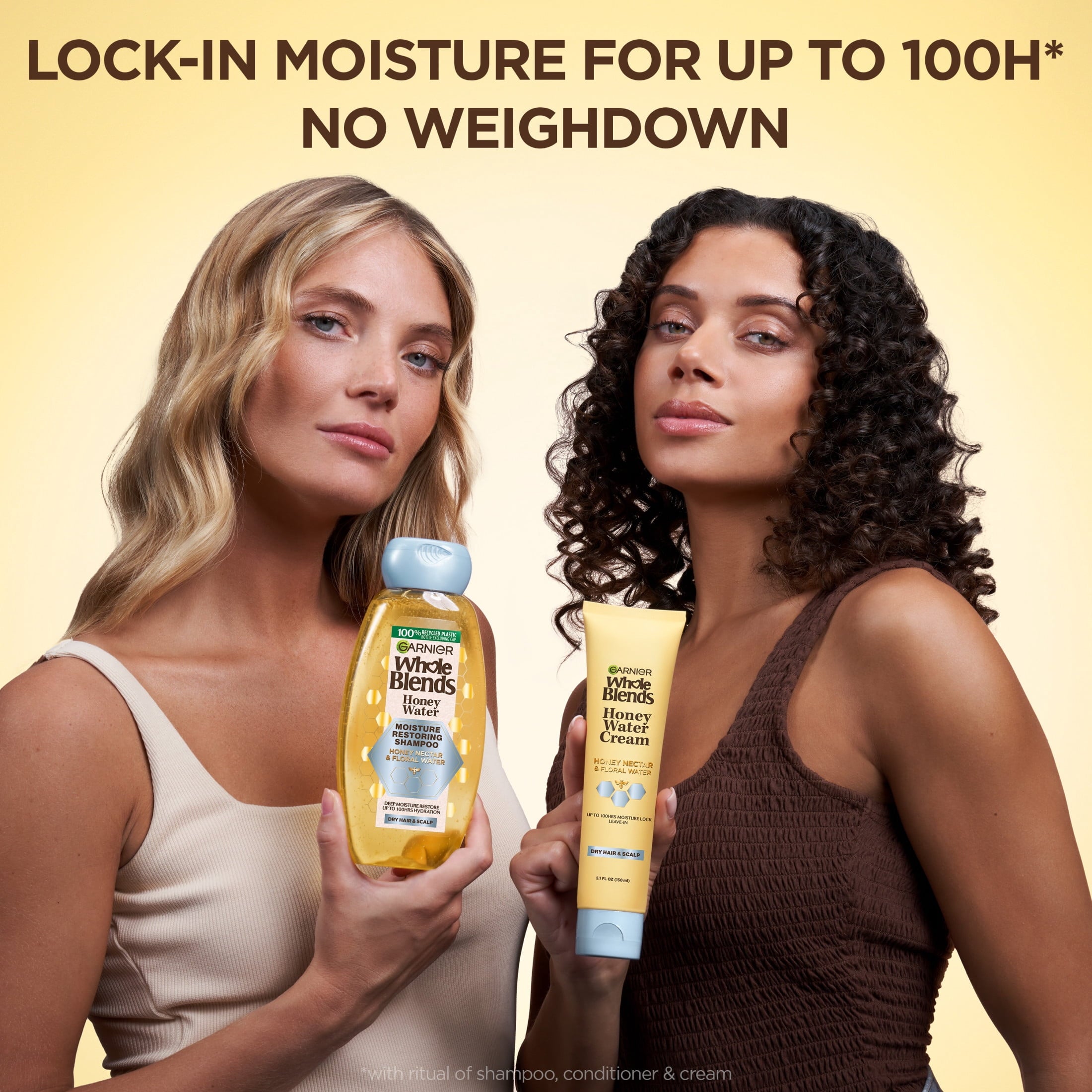 Garnier Whole Blends Honey Water Moisture Restoring Conditioner, Dry Hair, 28 fl oz