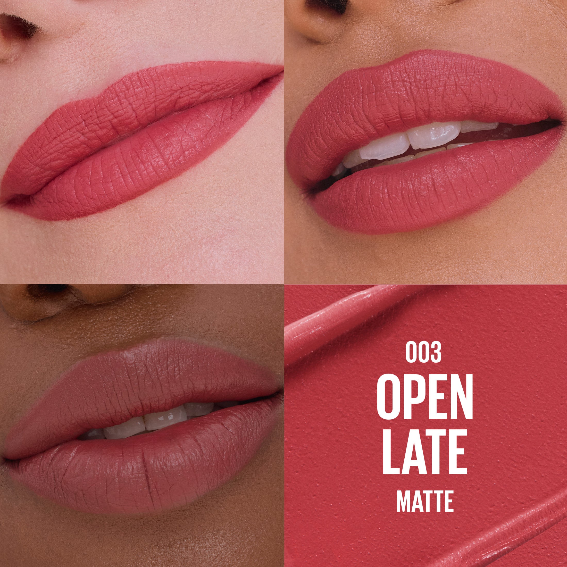 Maybelline Serum Lipstick, Matte Finish, Oil-Blend and Hyaluronic Acid, 003 Open Late, 0.12 oz