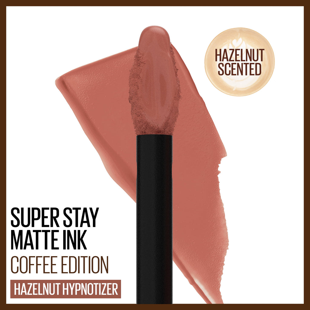 Maybelline SuperStay Matte Ink Liquid Lipstick, Coffee Edition, Hazelnut Hypnotizer, 0.17 fl. oz.