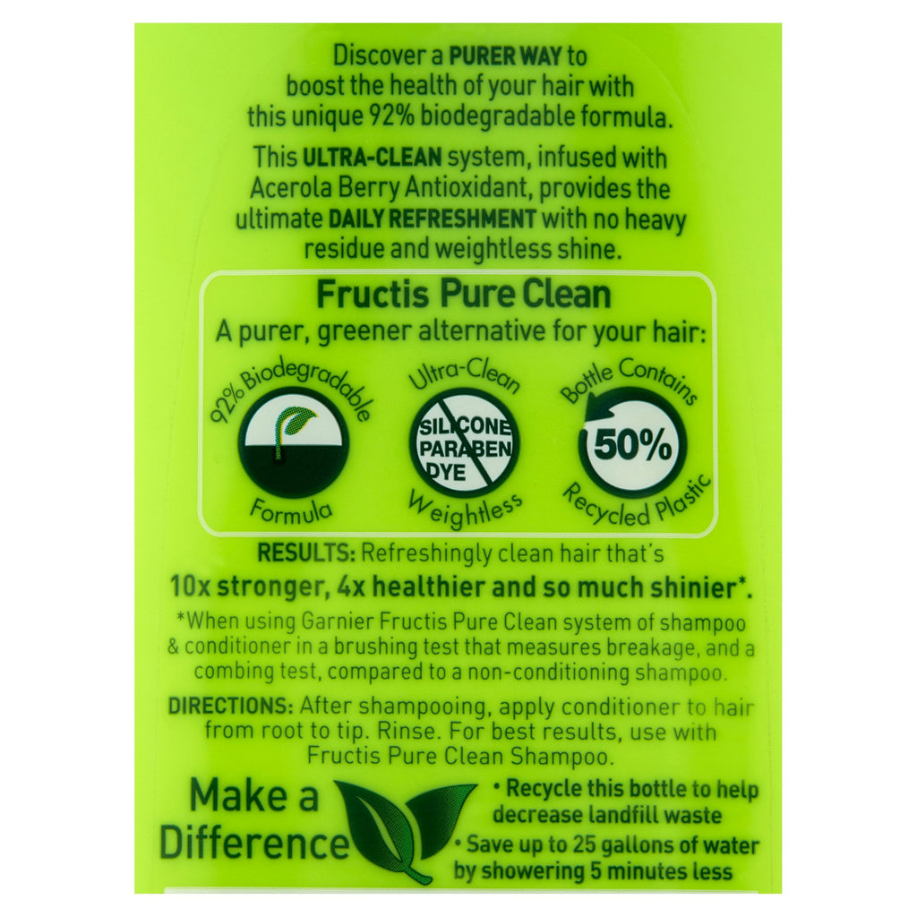 Garnier Fructis Conditioner Pure Clean Normal Hair, 13.0 FL OZ