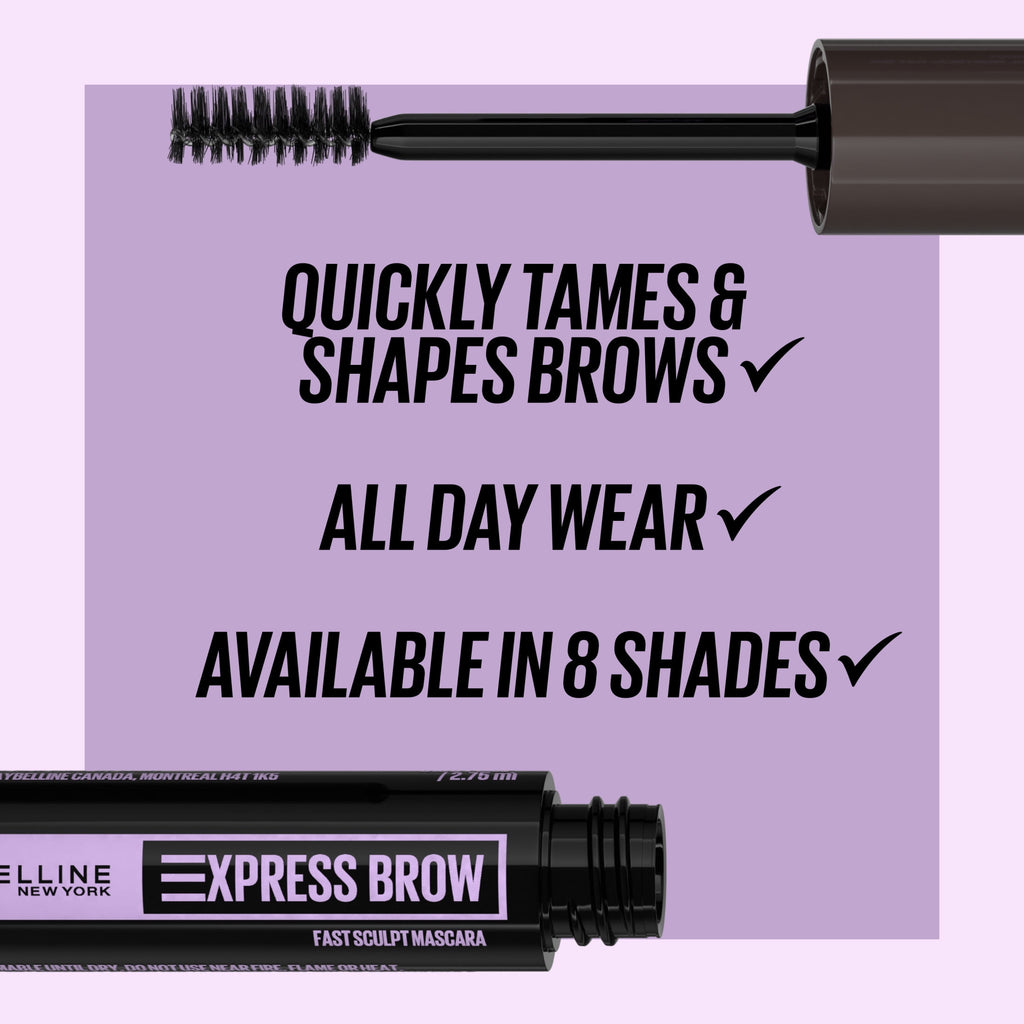 Maybelline Brow Fast Sculpt Eyebrow Gel Mascara Makeup, Soft Brown