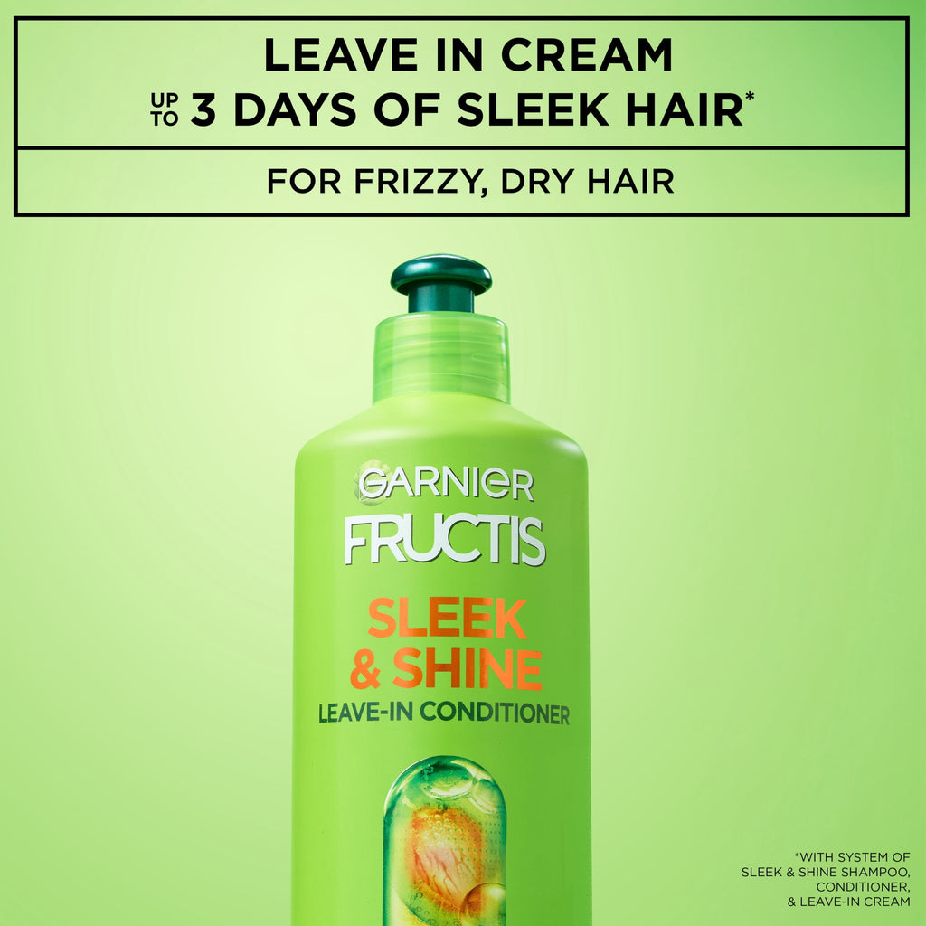 (2 pack) Garnier Fructis Sleek Leave-In Hair Conditioner XL, 16.9 fl oz